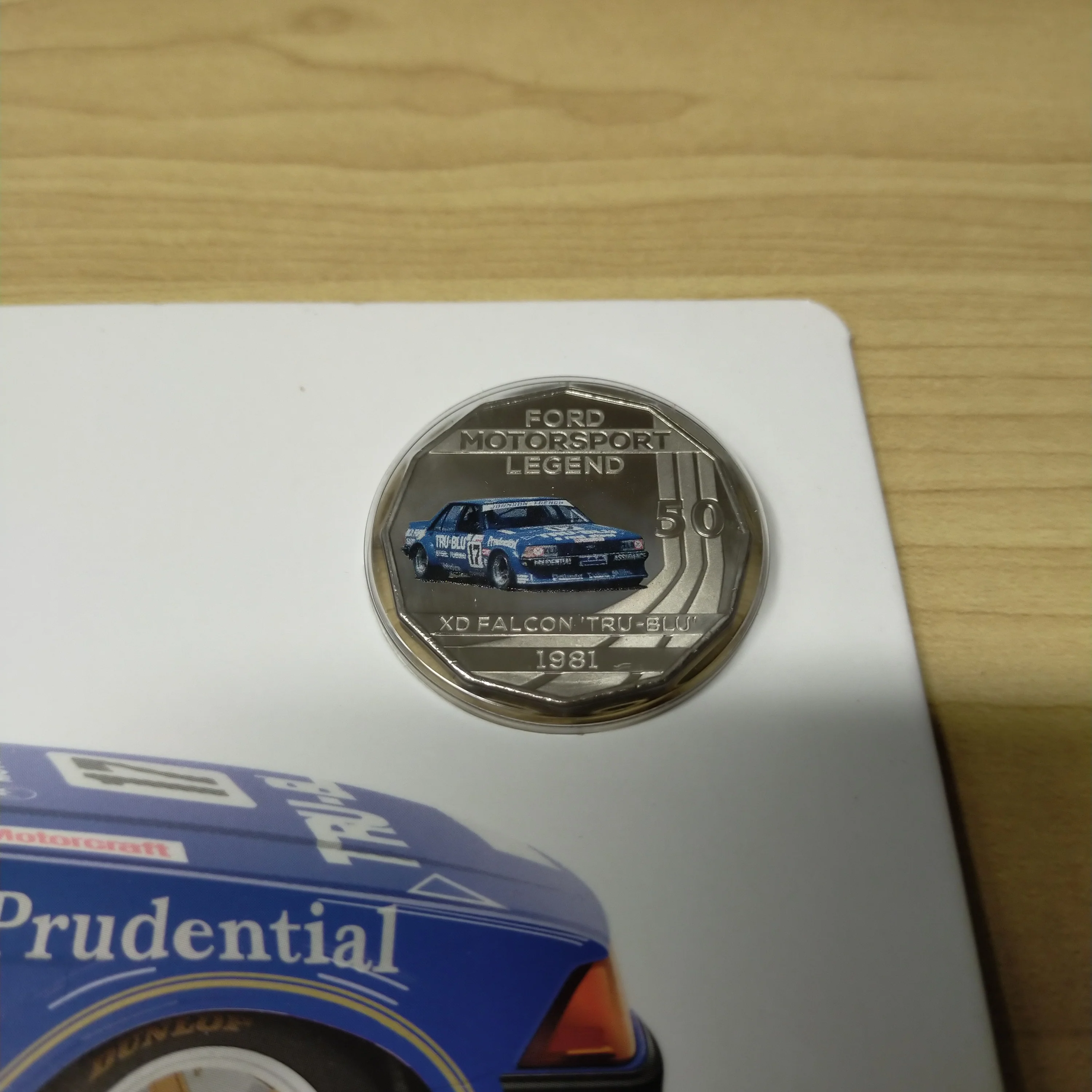 2018 Ford High Octane 1981 XD Falcon Tru-Blu Carded 50c Coin - Image 3