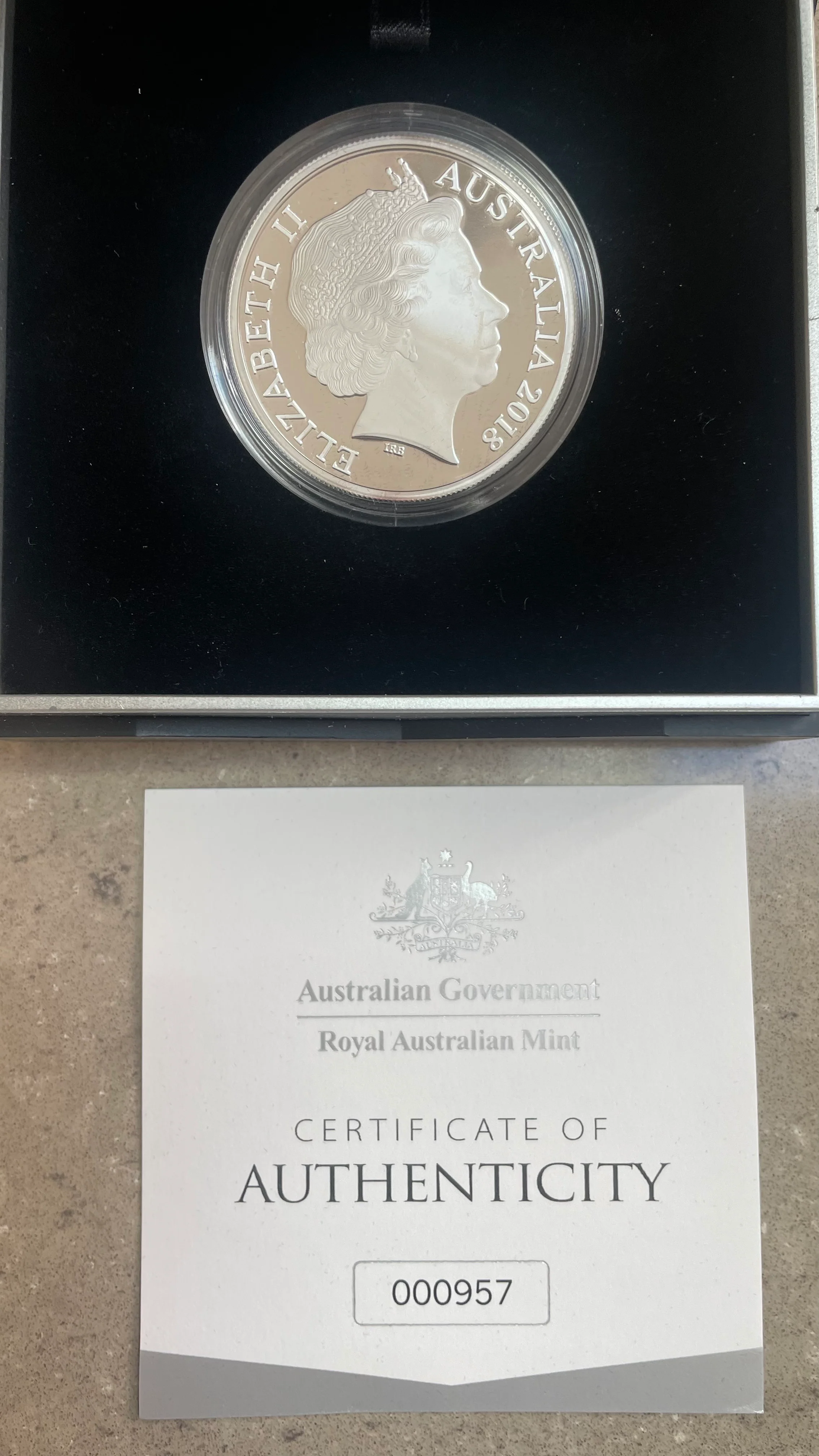 Australia 2018 RAM $5 Pyeongchang Winter Olympics 1oz Silver Proof Coin - Image 2