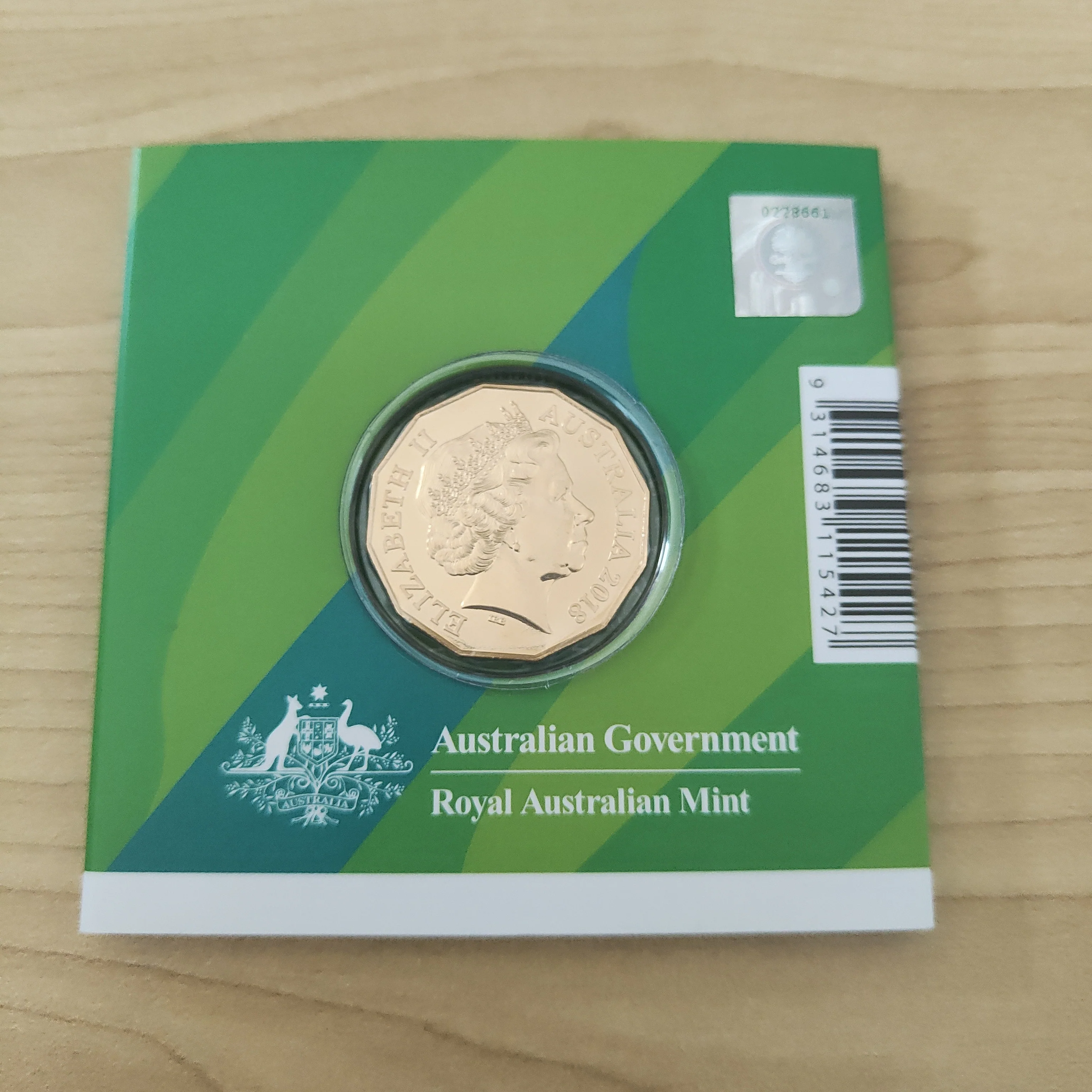 Australia 2018 Royal Australian Mint 50c Fifty Cents Gold Coast Commonwealth Games Gold Plated Uncirculated Coin - Image 4