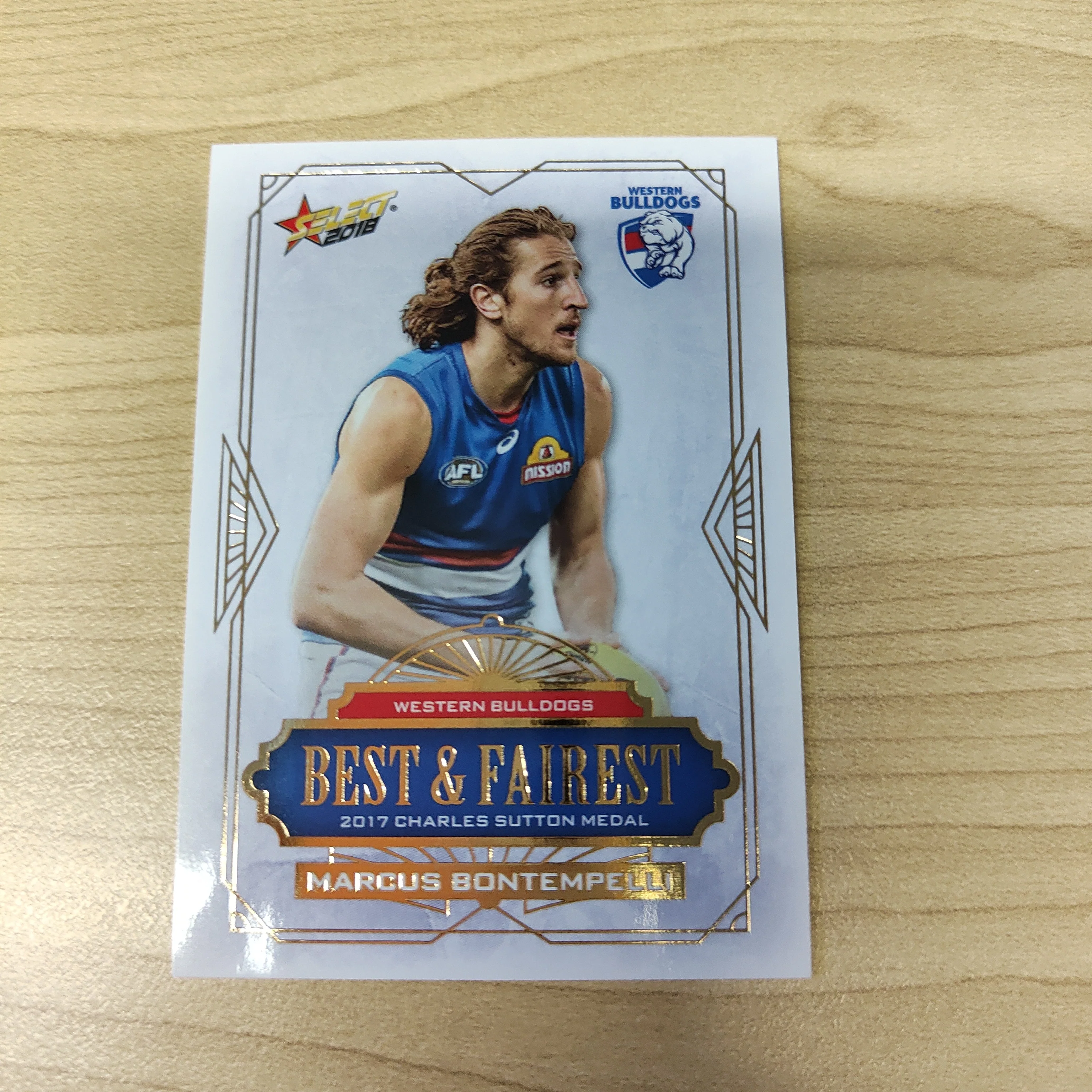 2018 Select AFL Best & Fairest Card Marcus Bontempelli Western Bulldogs