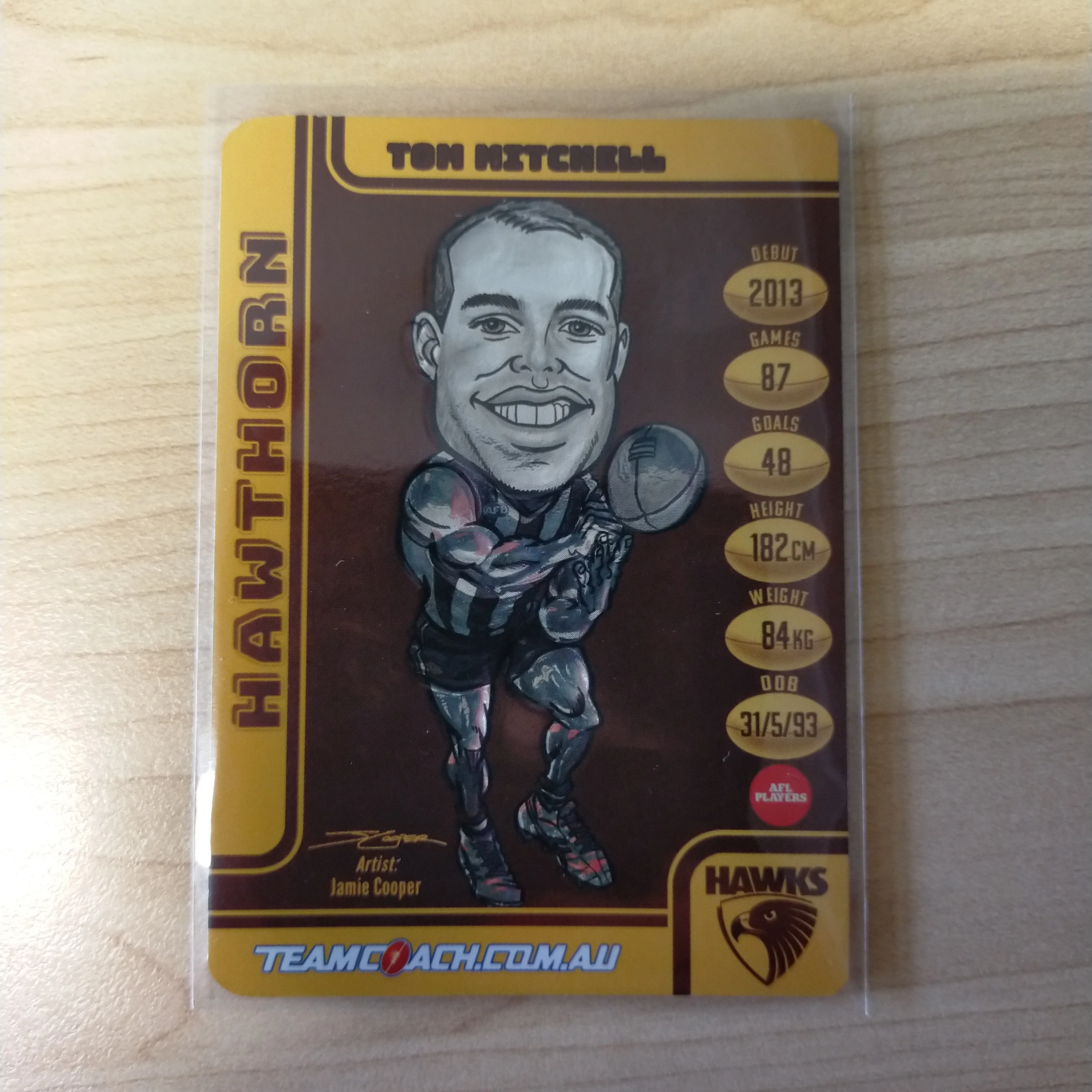 2018 Teamcoach Magic Wildcard Tom Mitchell Hawthorn MW-10 - Image 2