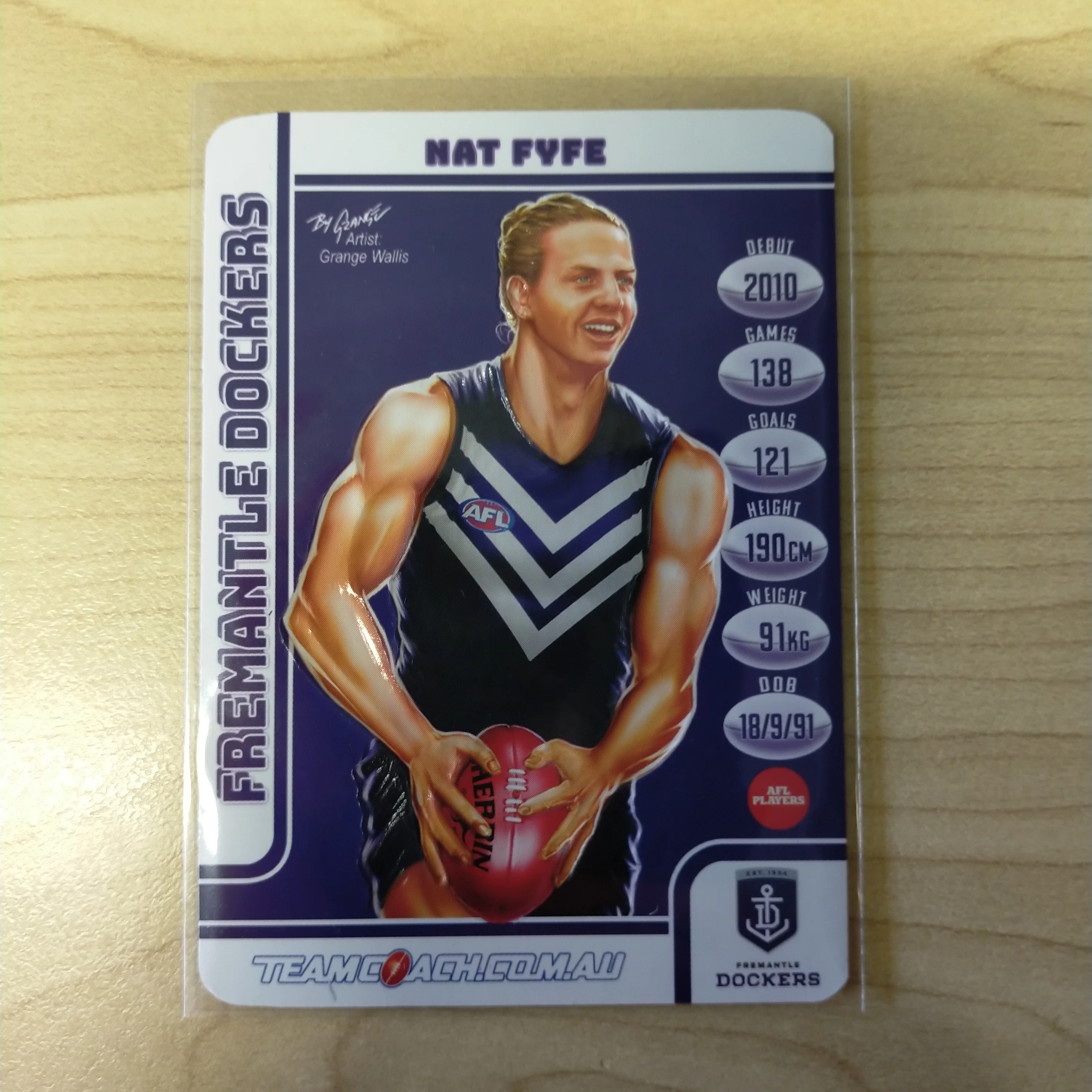 2018 Teamcoach Star Wildcard Nat Fyfe Fremantle SW-06 - Image 2