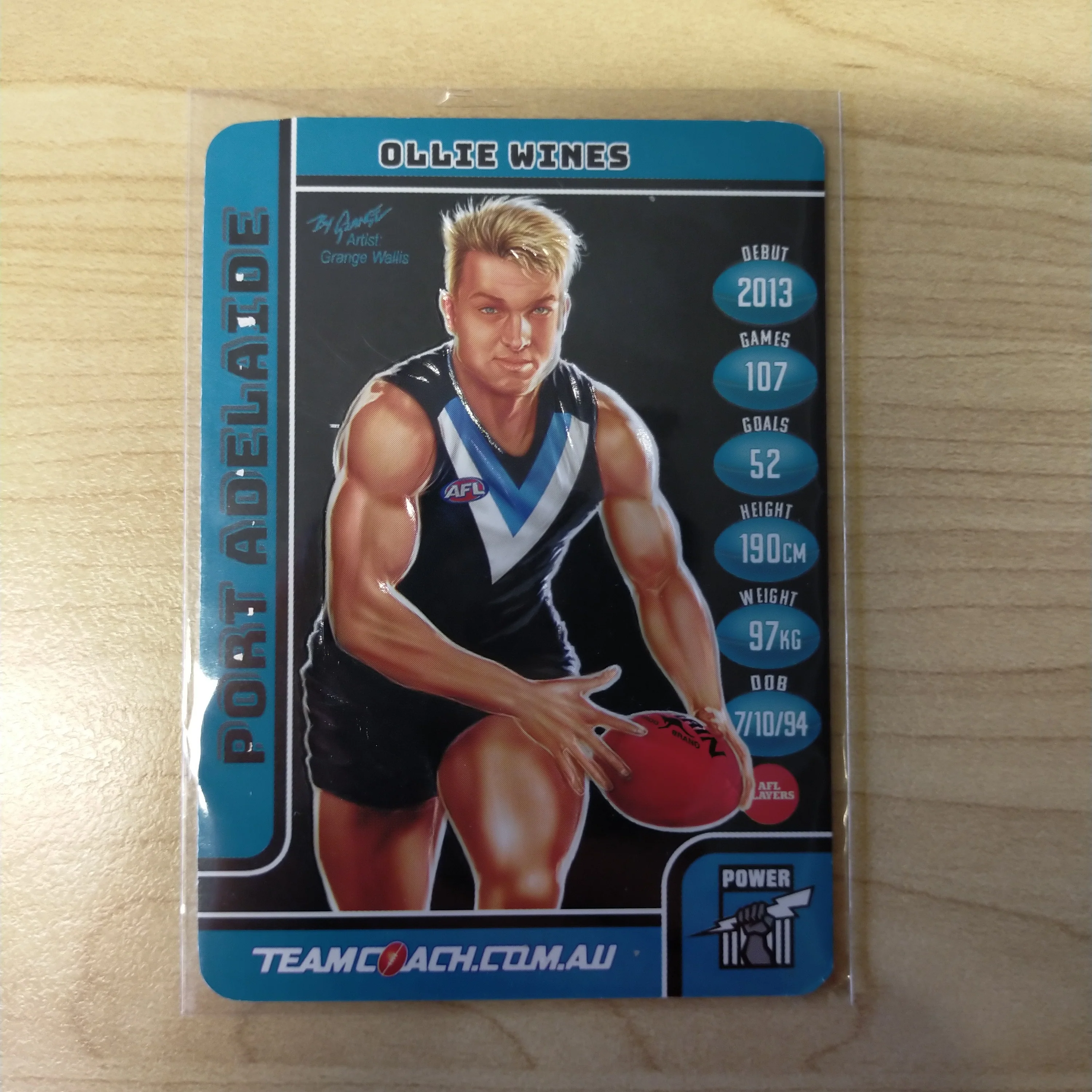 2018 Teamcoach Star Wildcard Ollie Wines Port Adelaide SW-13 - Image 2
