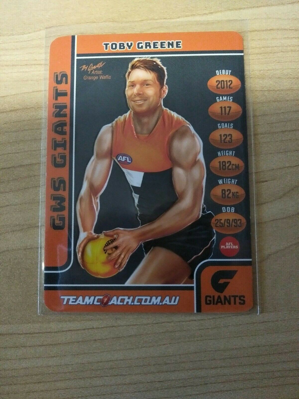 2018 Teamcoach Star Wildcard Toby Greene GWS Giants - Image 2