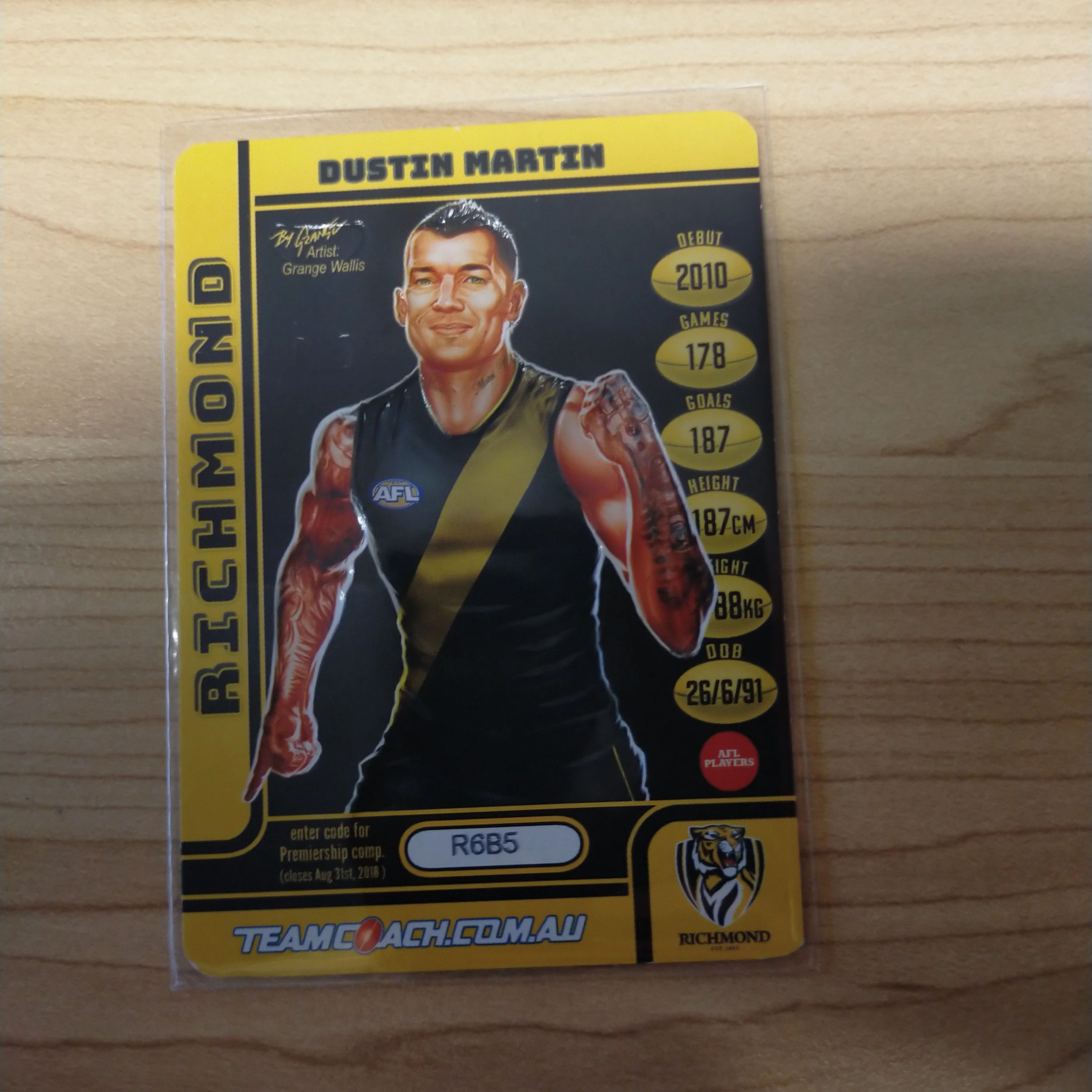 2018 Teamcoach Trophy Star Wildcard Dustin Martin Richmond TSW-01 - Image 2