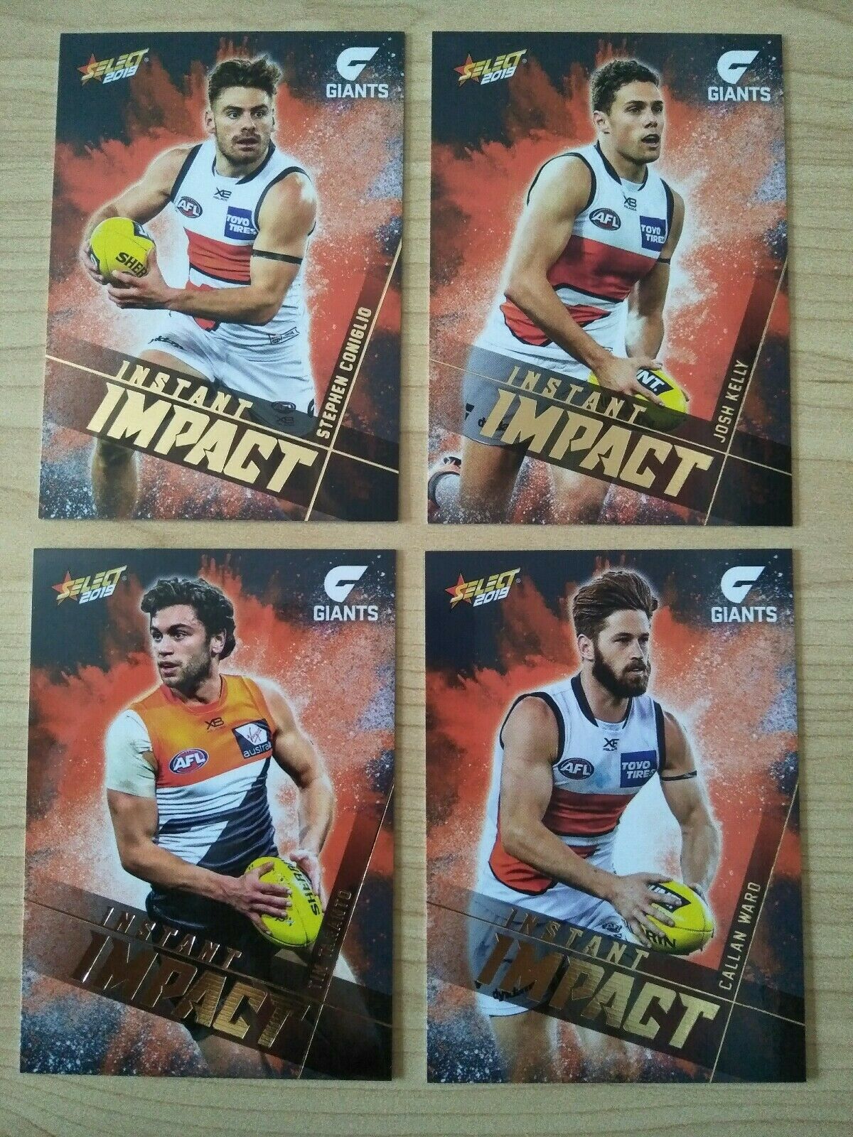 2019 AFL Select Footy Stars GWS Giants Inserts x18 - Image 4