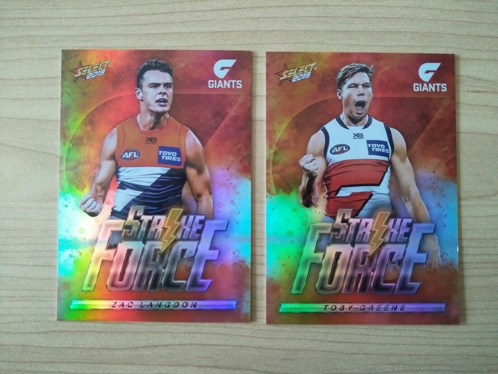 2019 AFL Select Footy Stars GWS Giants Inserts x18 - Image 5