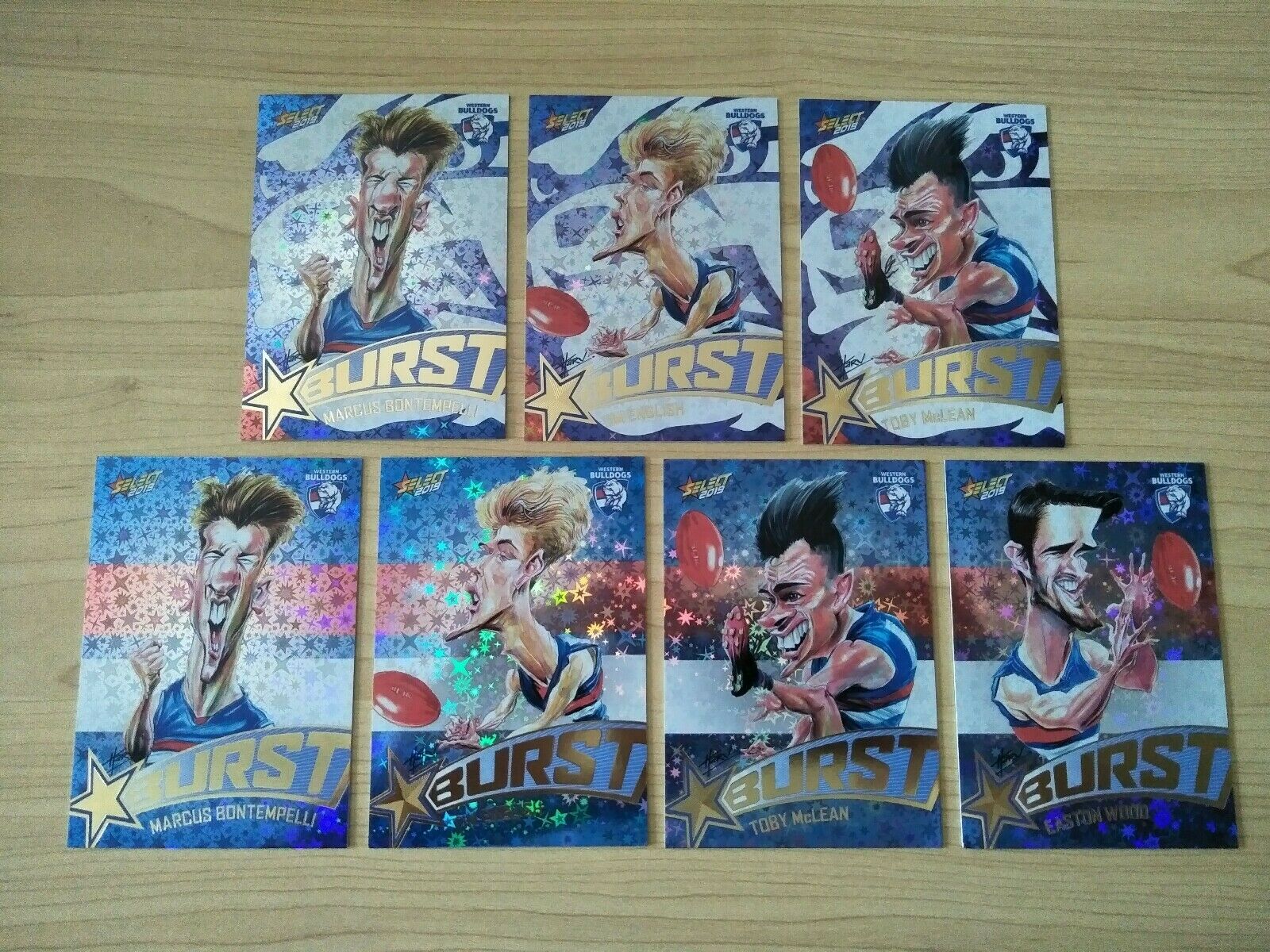 2019 AFL Select Footy Stars Western Bulldogs Inserts x13 - Image 2