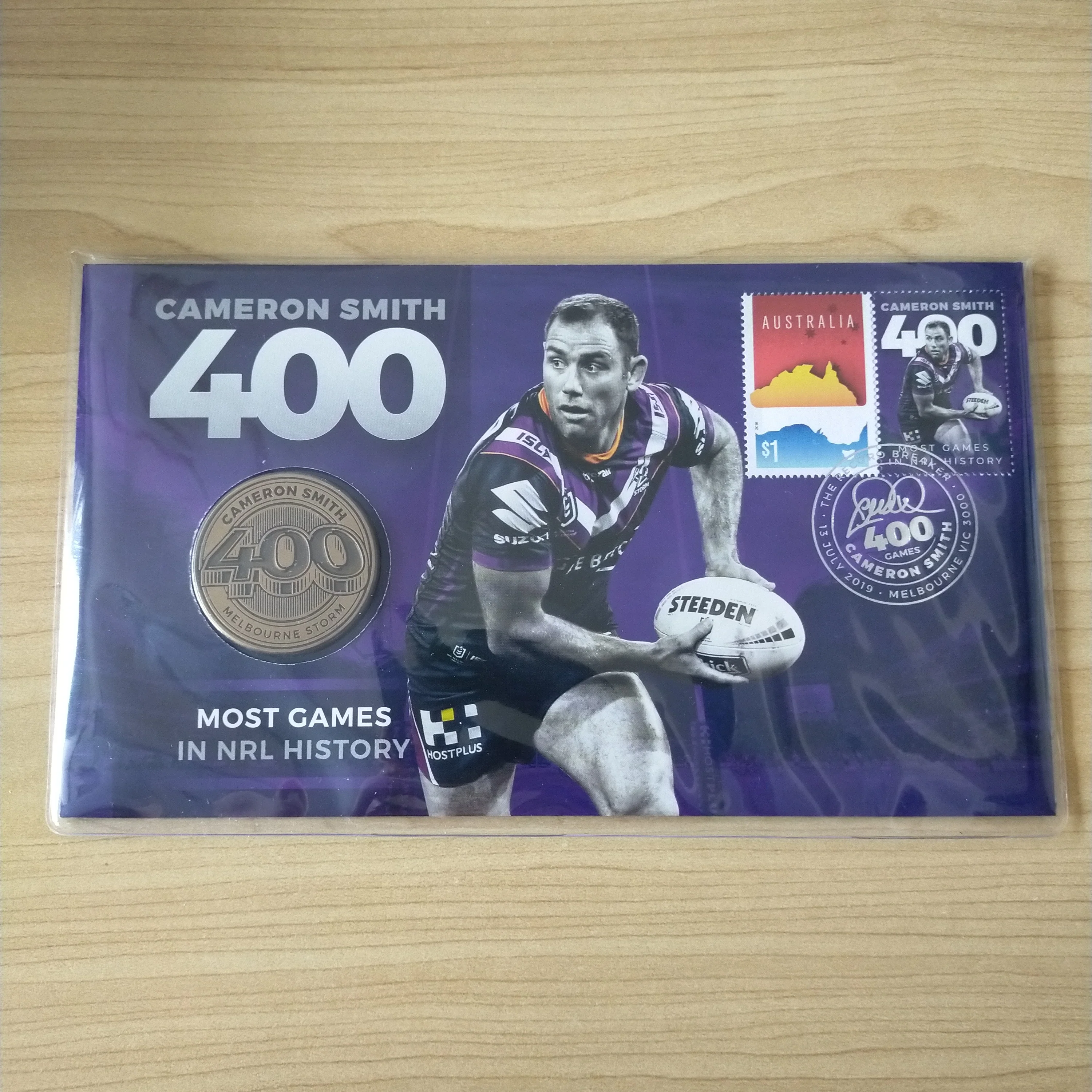 Australia 2019 Cameron Smith 400 Games NRL Rugby Medallion PNC 1832/2019