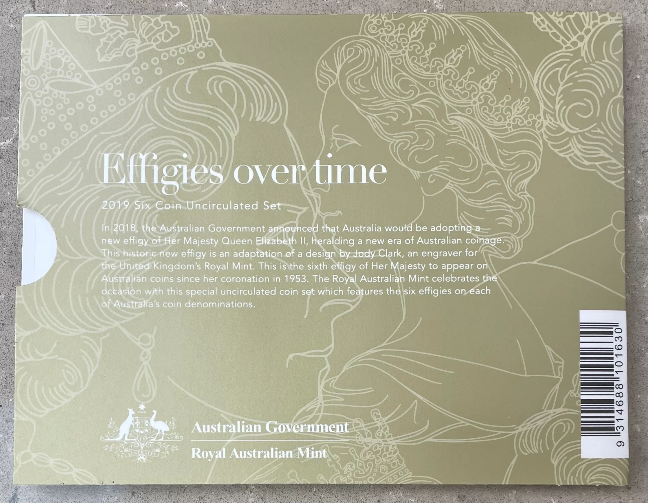 Australia 2019 Royal Australian Mint Effigies over time Uncirculated Coin set. - Image 3