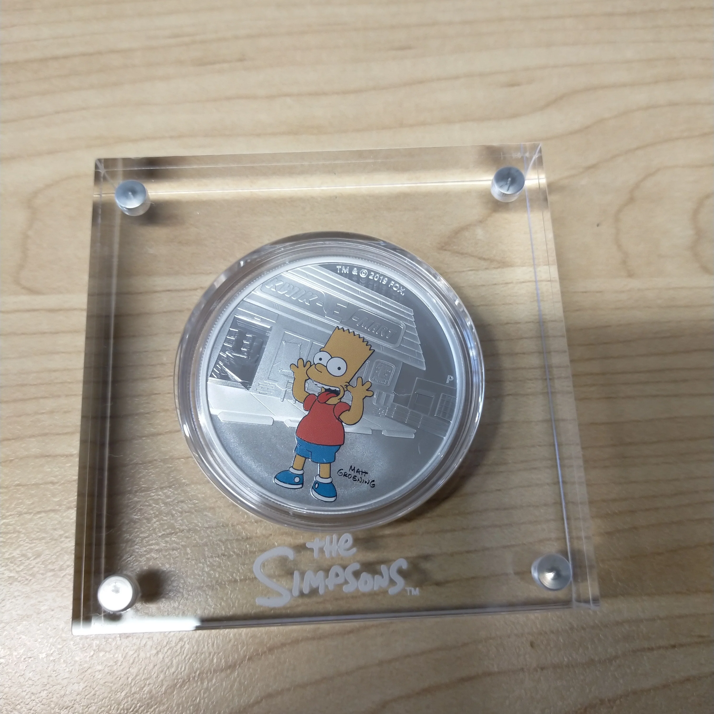 Australia 2019 Perth Mint The Simpsons Bart Simpson 1oz Silver Proof Coin - Image 2