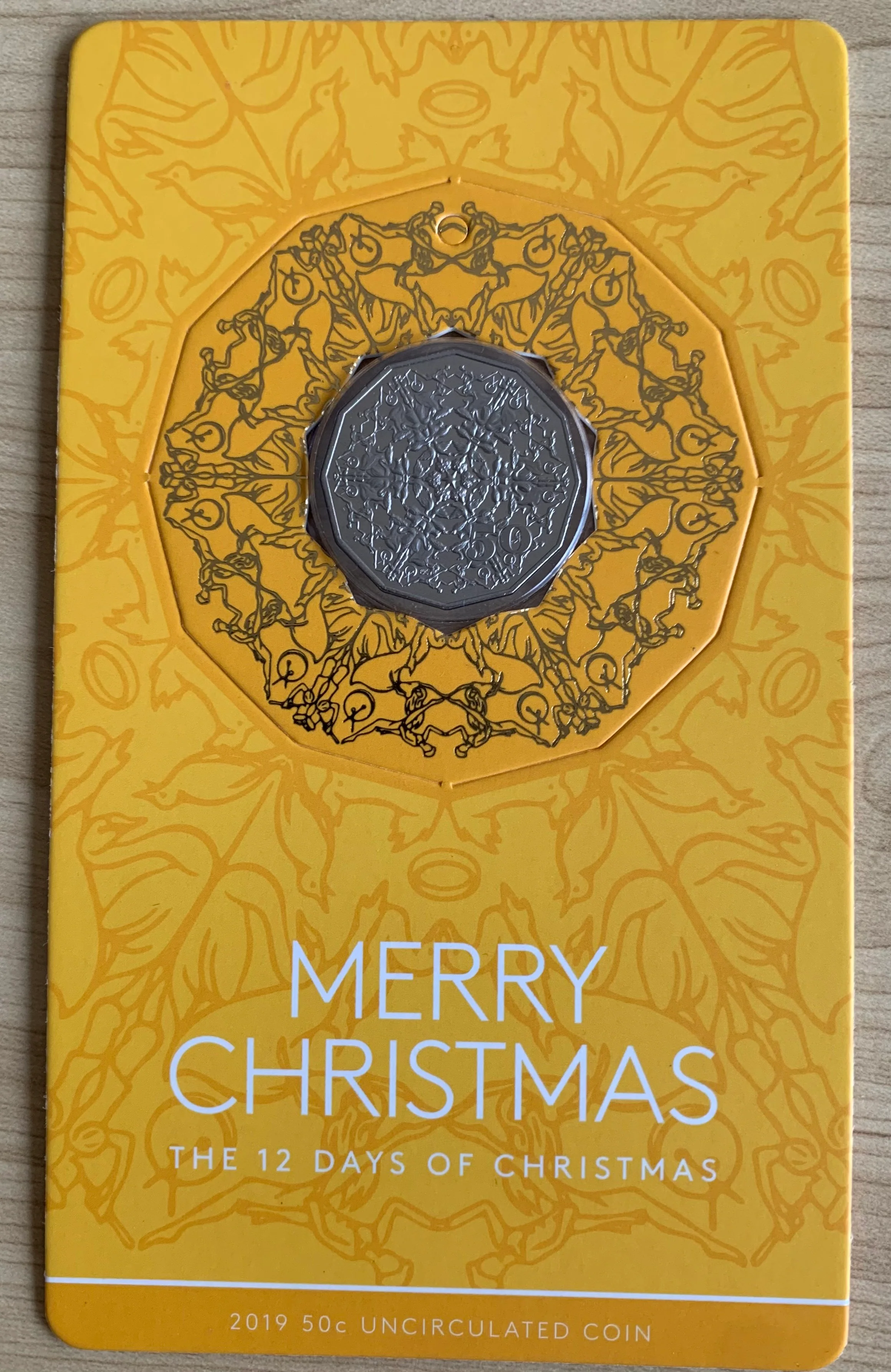 Australia 2019 RAM 50c Fifty Cents Merry Christmas Carded Uncirculated Coin