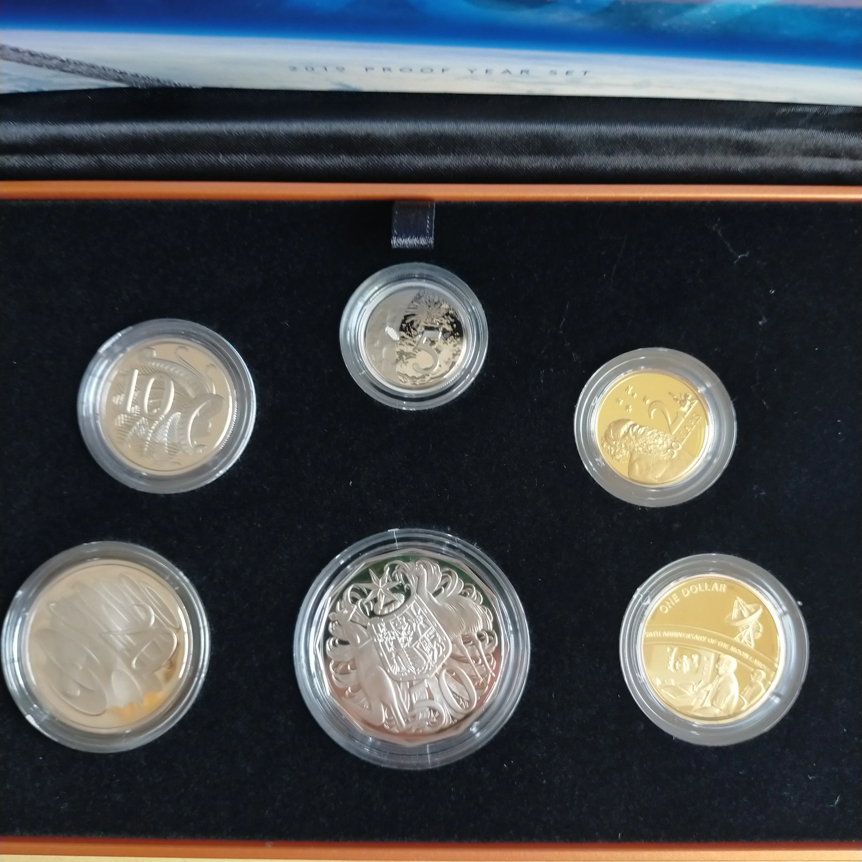 Australia 2019 Royal Australian Mint Proof Year Coin Set 50th Anniversary of the Moon Landing - Image 3