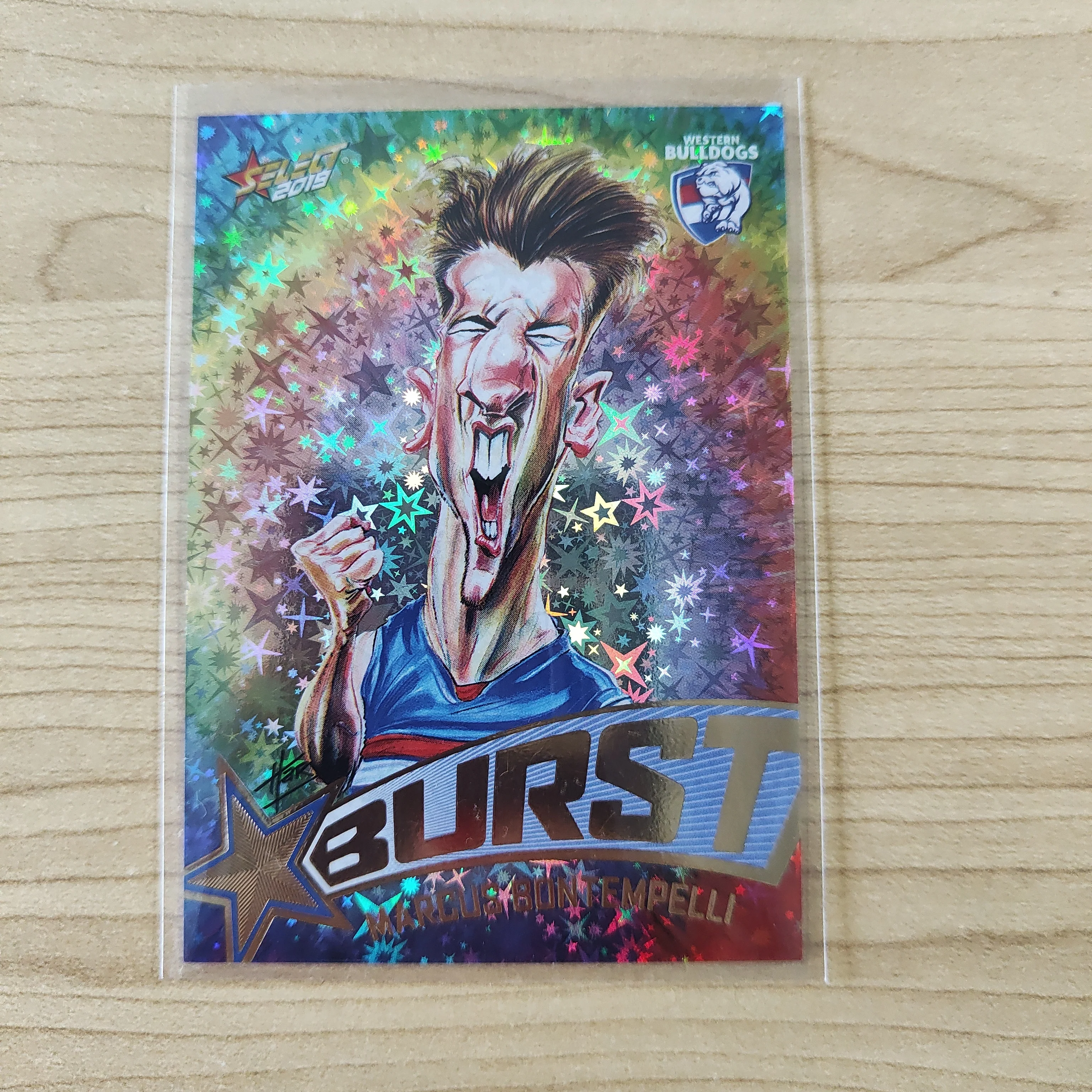 2019 Select Star Burst Tie Dye Marcus Bontempelli Western Bulldogs LOW NUMBER No.004/540