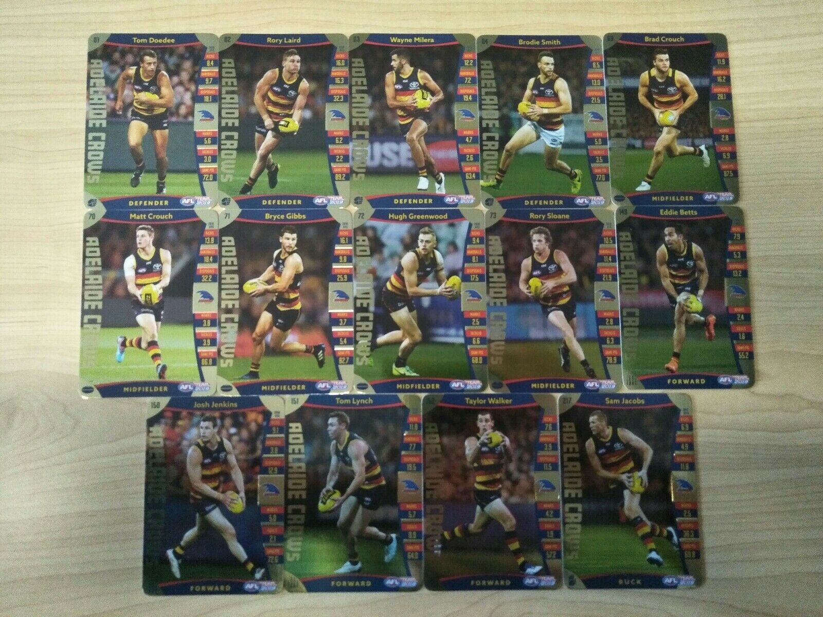 2019 Teamcoach Gold Adelaide Team Set Of 14 Cards - Image 3