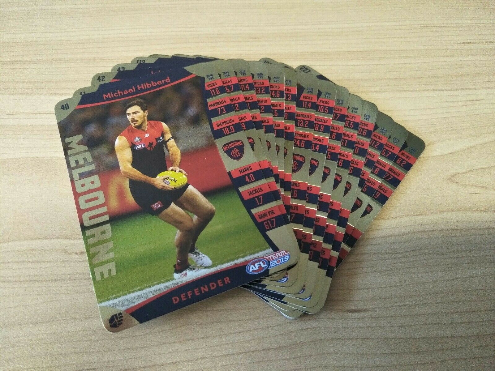 2019 Teamcoach Gold Melbourne Team Set Of 14 Cards