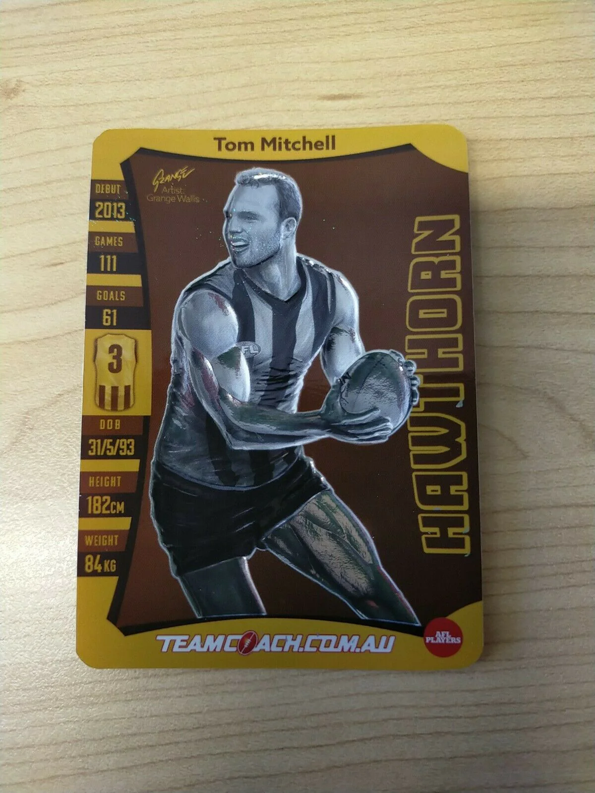 2019 Teamcoach Star Wildcard Tom Mitchell Hawthorn SW-10 - Image 2