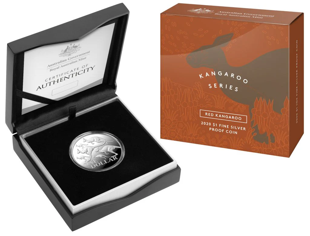 Australia 2020 Royal Australian Mint $1 Red Kangaroo 1 oz Silver Proof Coin