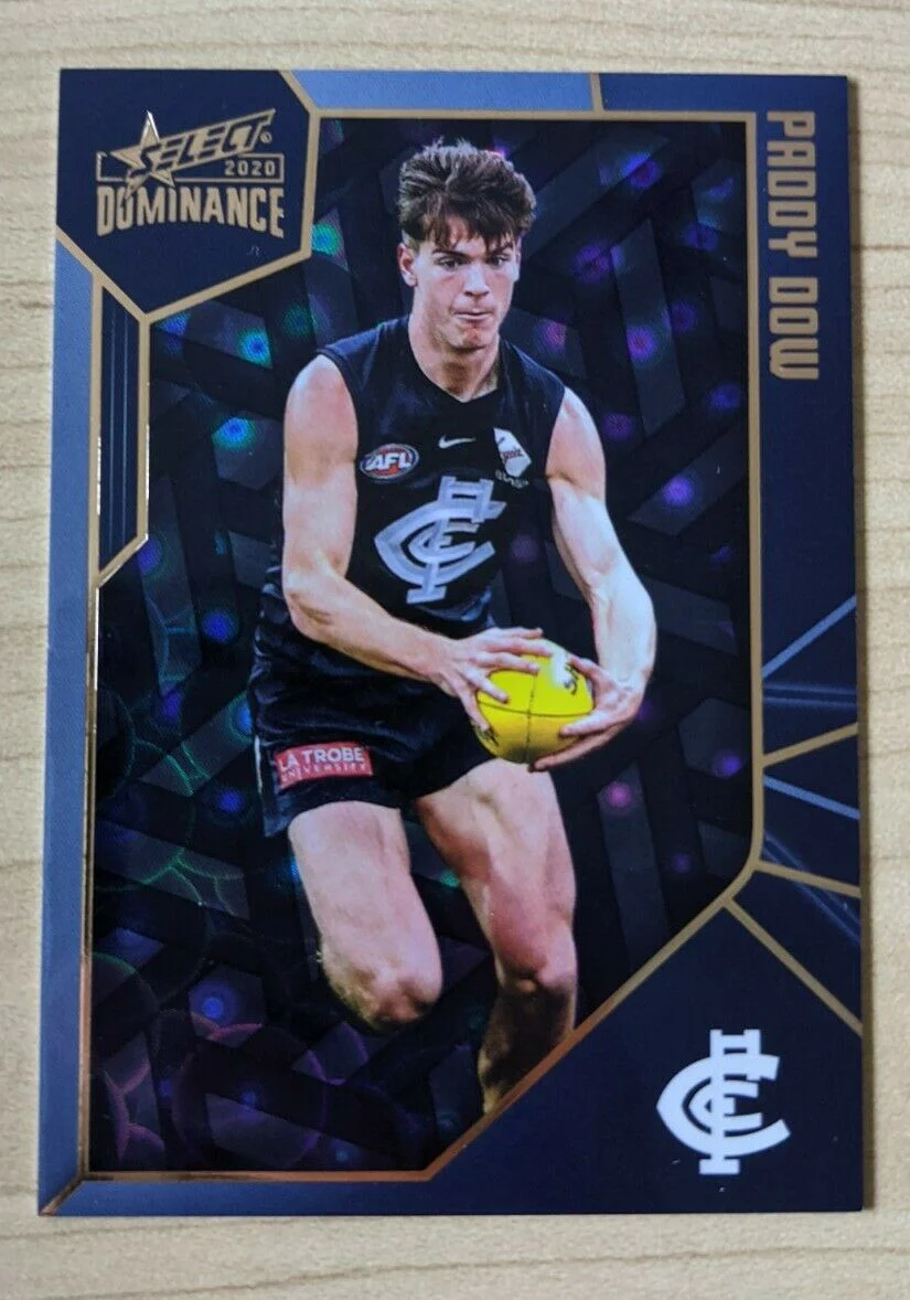 2020 AFL Select Dominance Holographic Parallel HP30 Paddy Dow Carlton 350/350 - Image 2