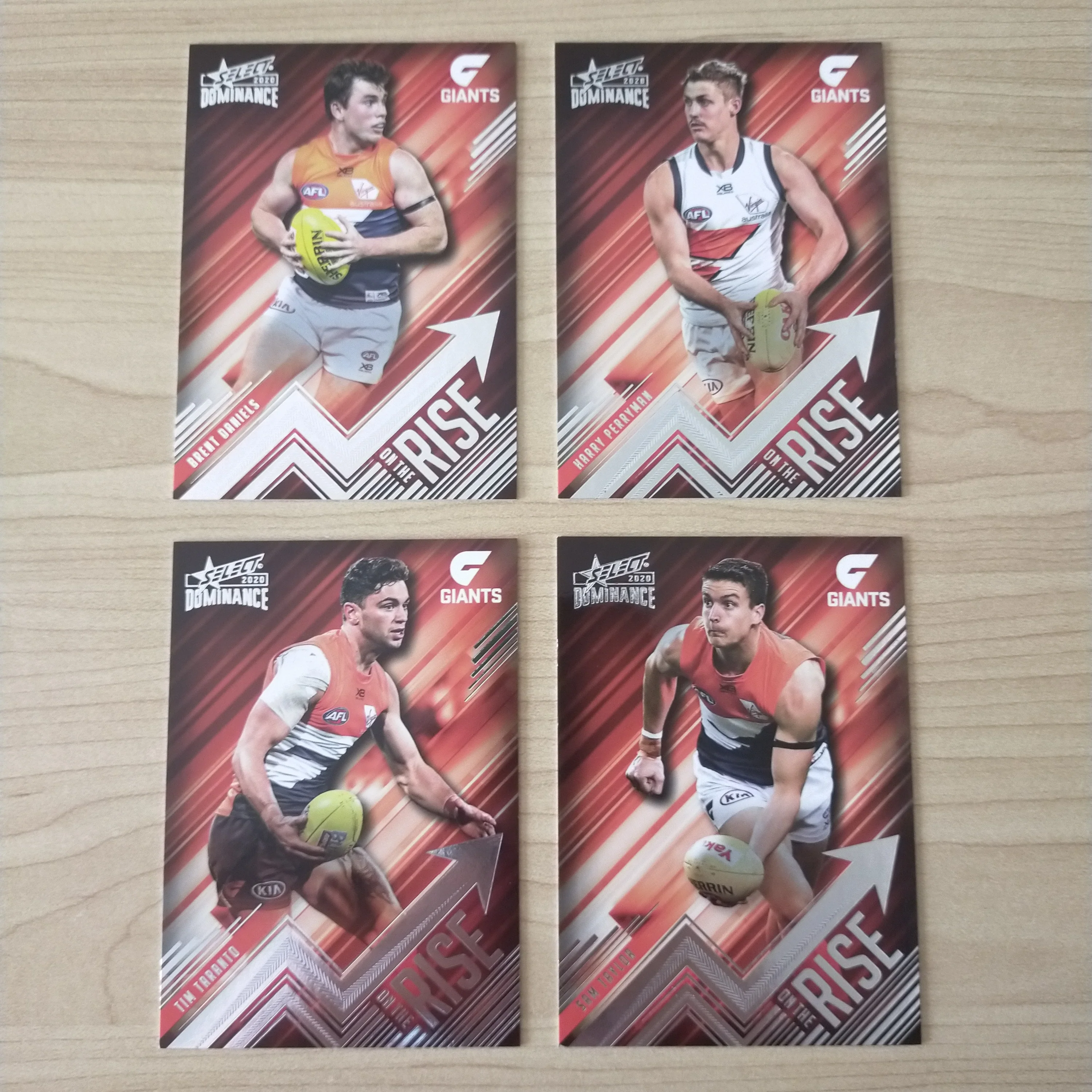 2020 AFL Select Dominance On The Rise GWS Team Set of 4 Cards