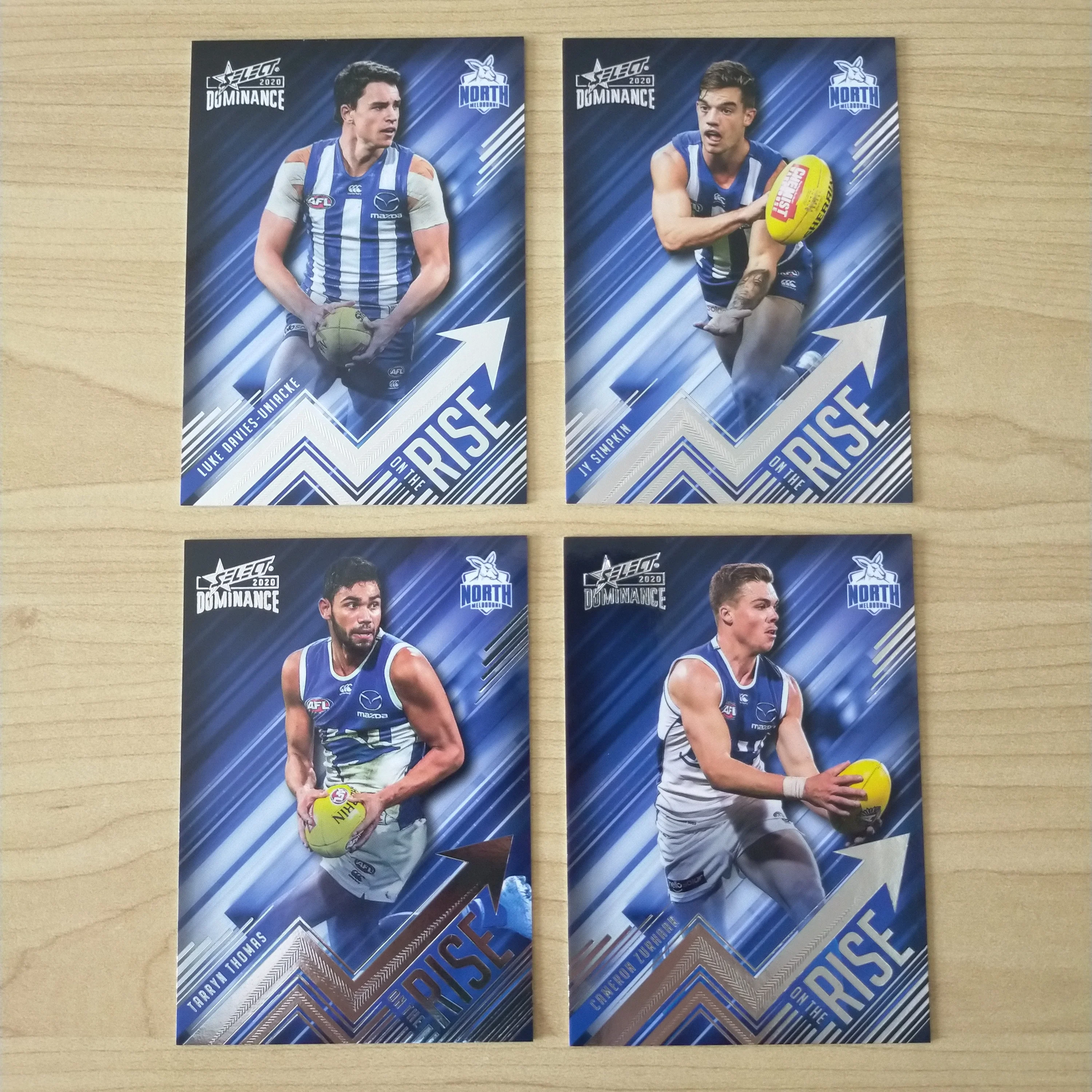 2020 AFL Select Dominance On The Rise North Melbourne Team Set of 4 Cards