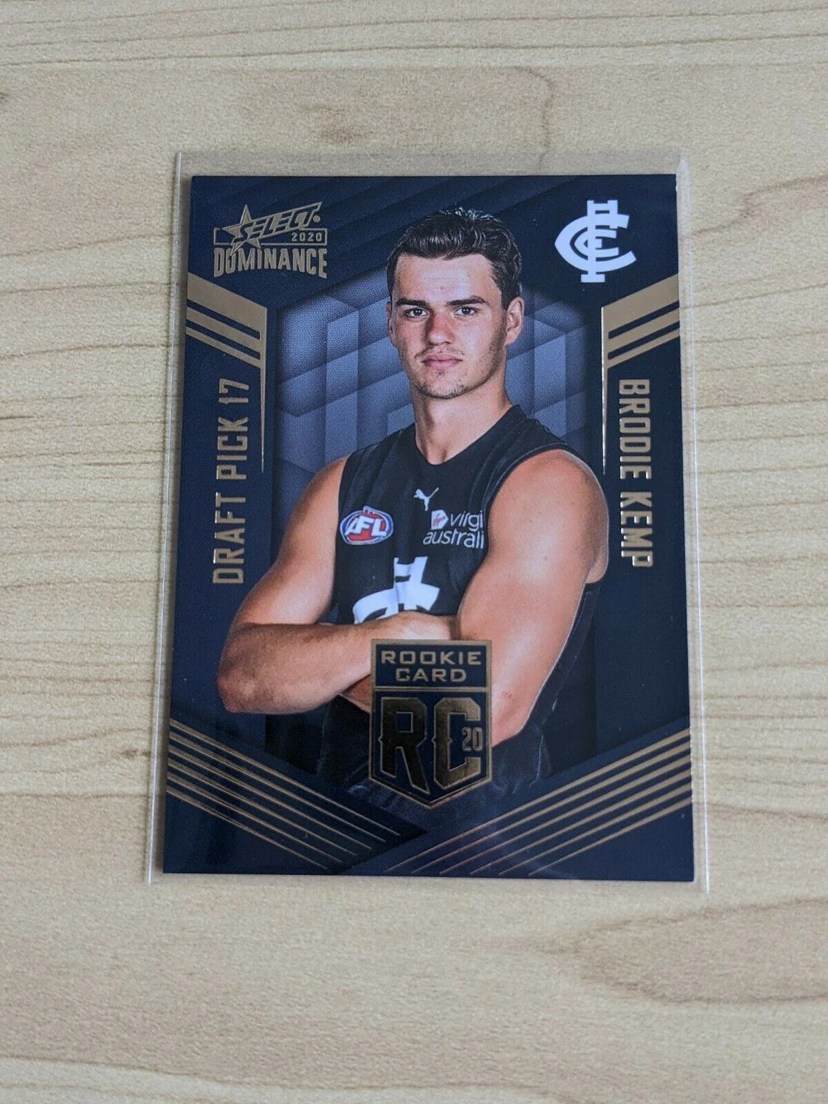 2020 AFL Select Dominance Rookie Brodie Kemp Carlton Last Number 295/295 - Image 2