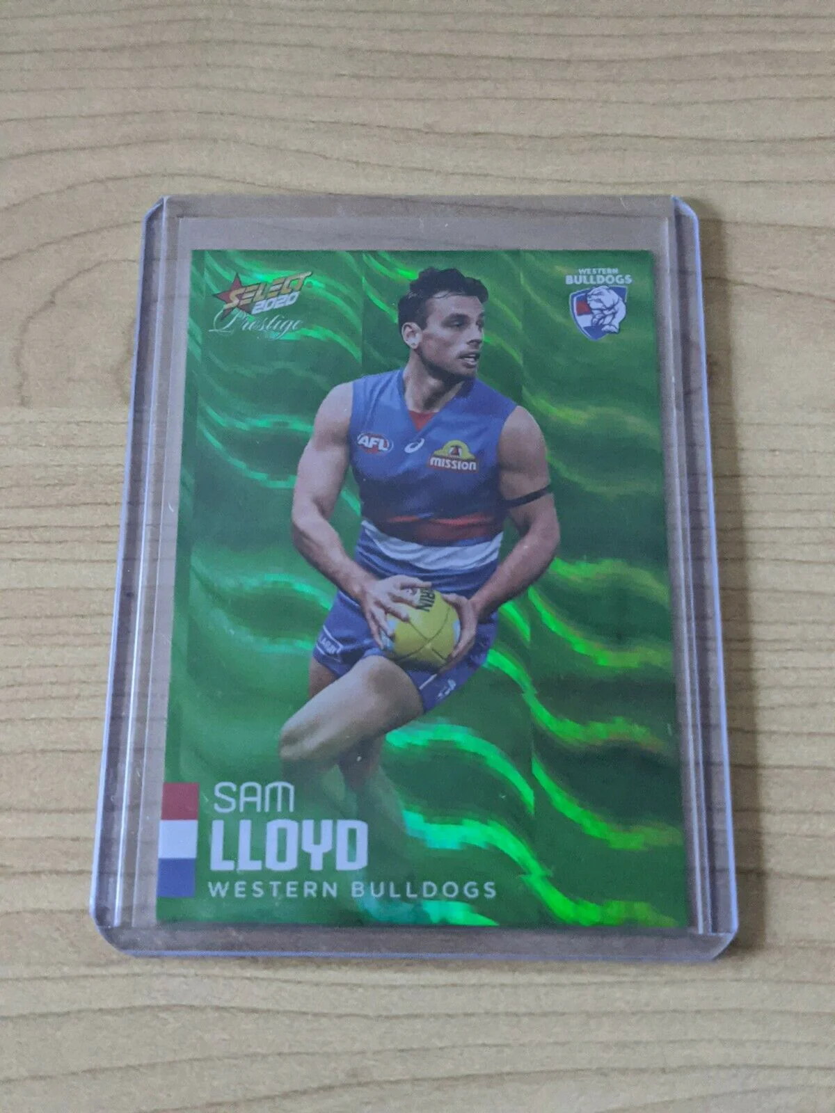 2020 AFL Select Prestige Green Parallel Sam Lloyd Western Bulldogs 025/60