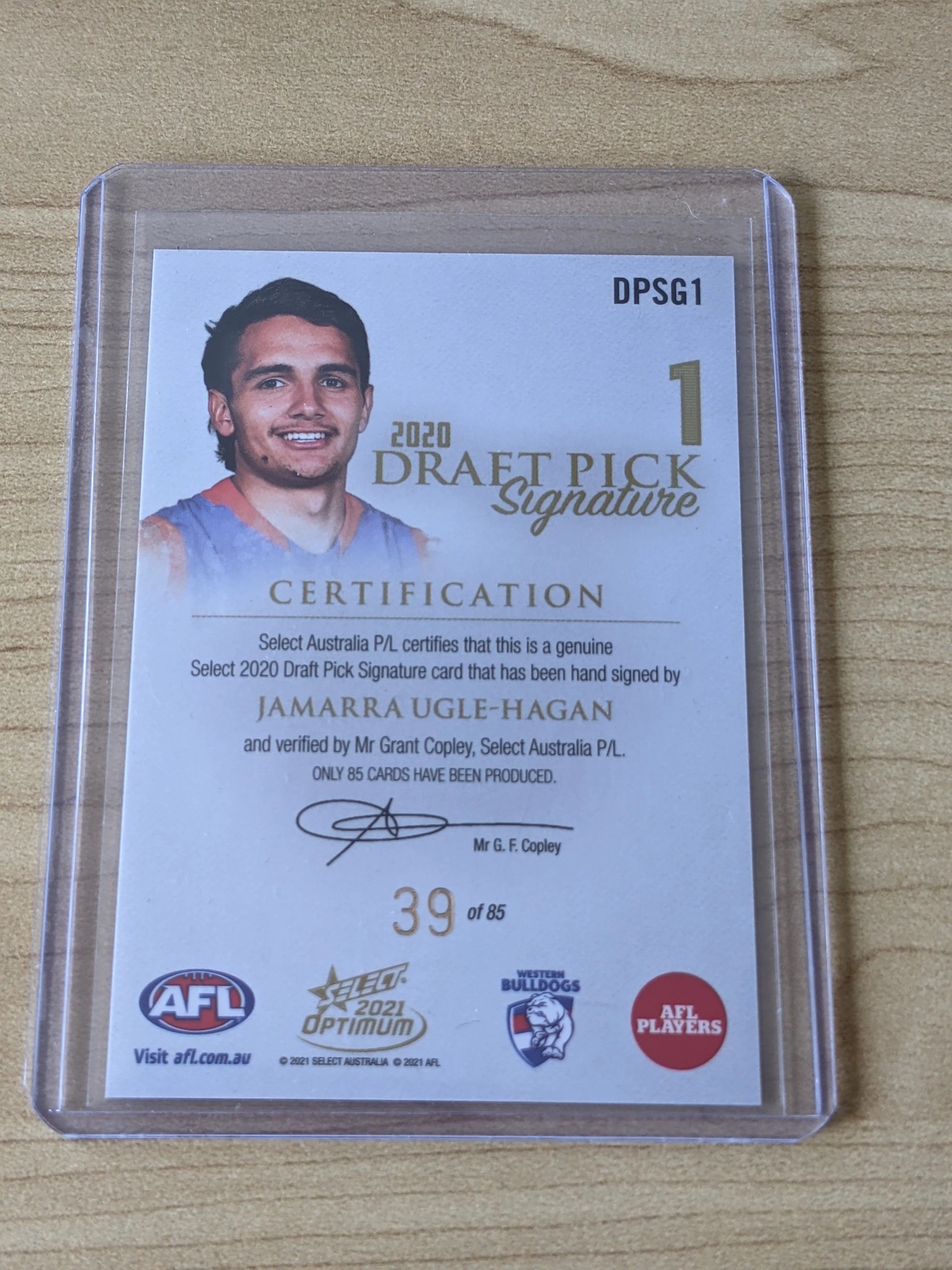 2021 Draft Pick Signatures 1 Jamarra Ugle-Hagan Gold 39/85 - Image 2