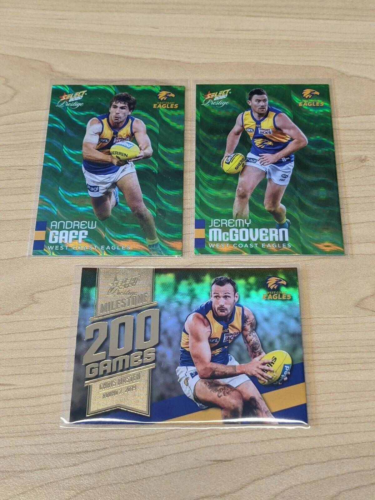 2020 Prestige West Coast 3 Card Lot All Numbered Low 005 2 X Green 1 x Milestone - Image 2