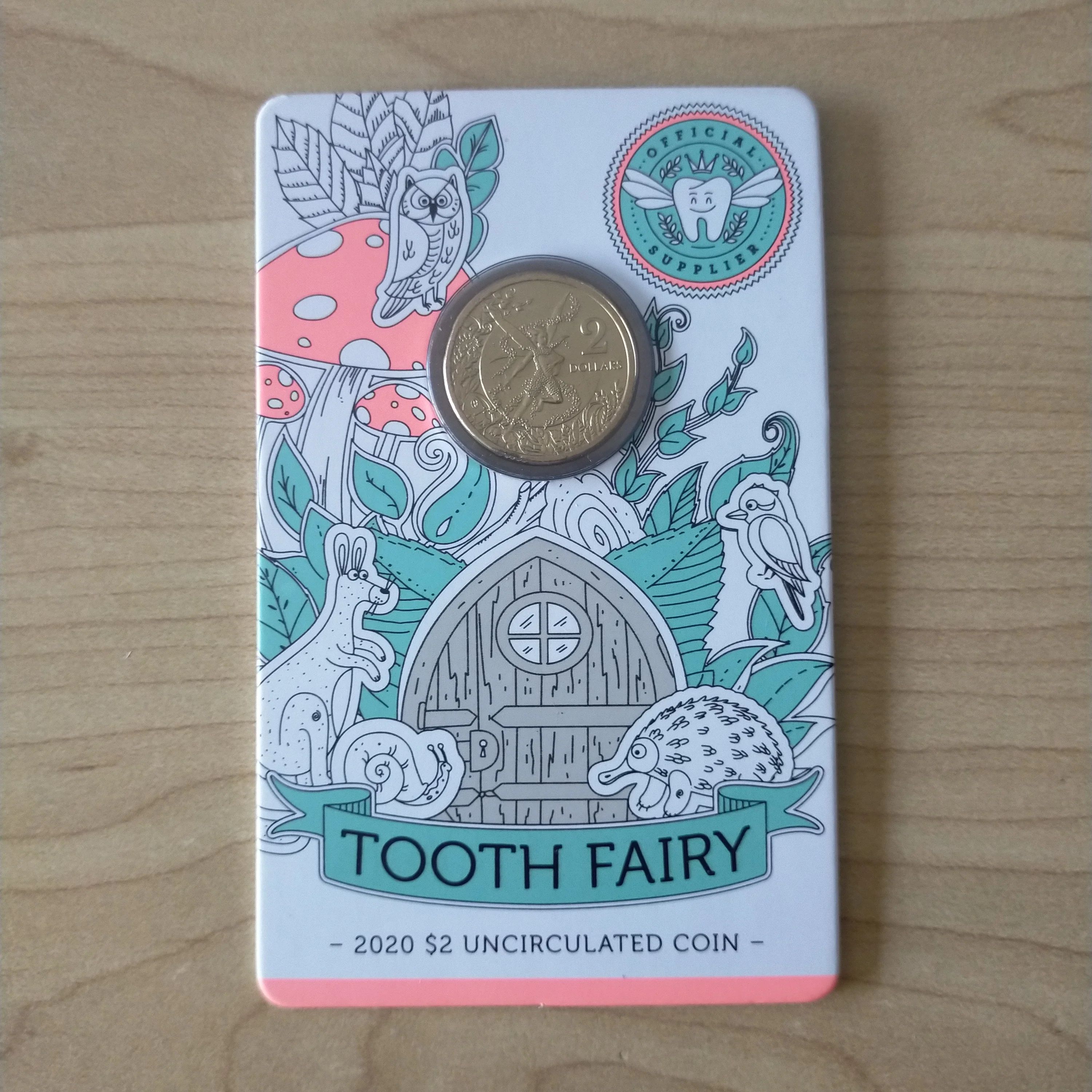 Australia 2020 Royal Australian Mint $2 Tooth Fairy Uncirculated Coin