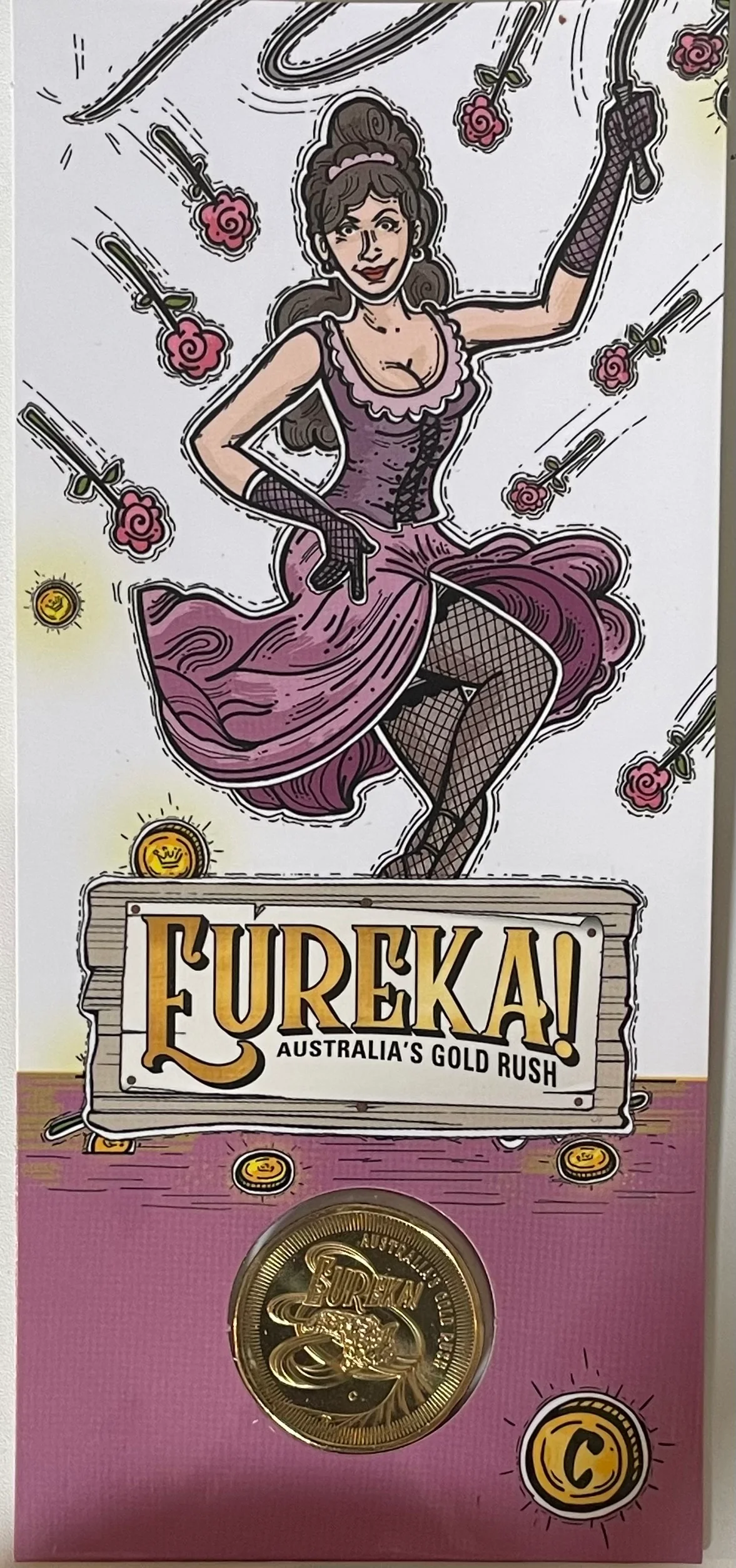 Australia 2020 Royal Australian Mint $1 Eureka Lola Montez & The Spider Dance  "C" Mintmark uncirculated coin
