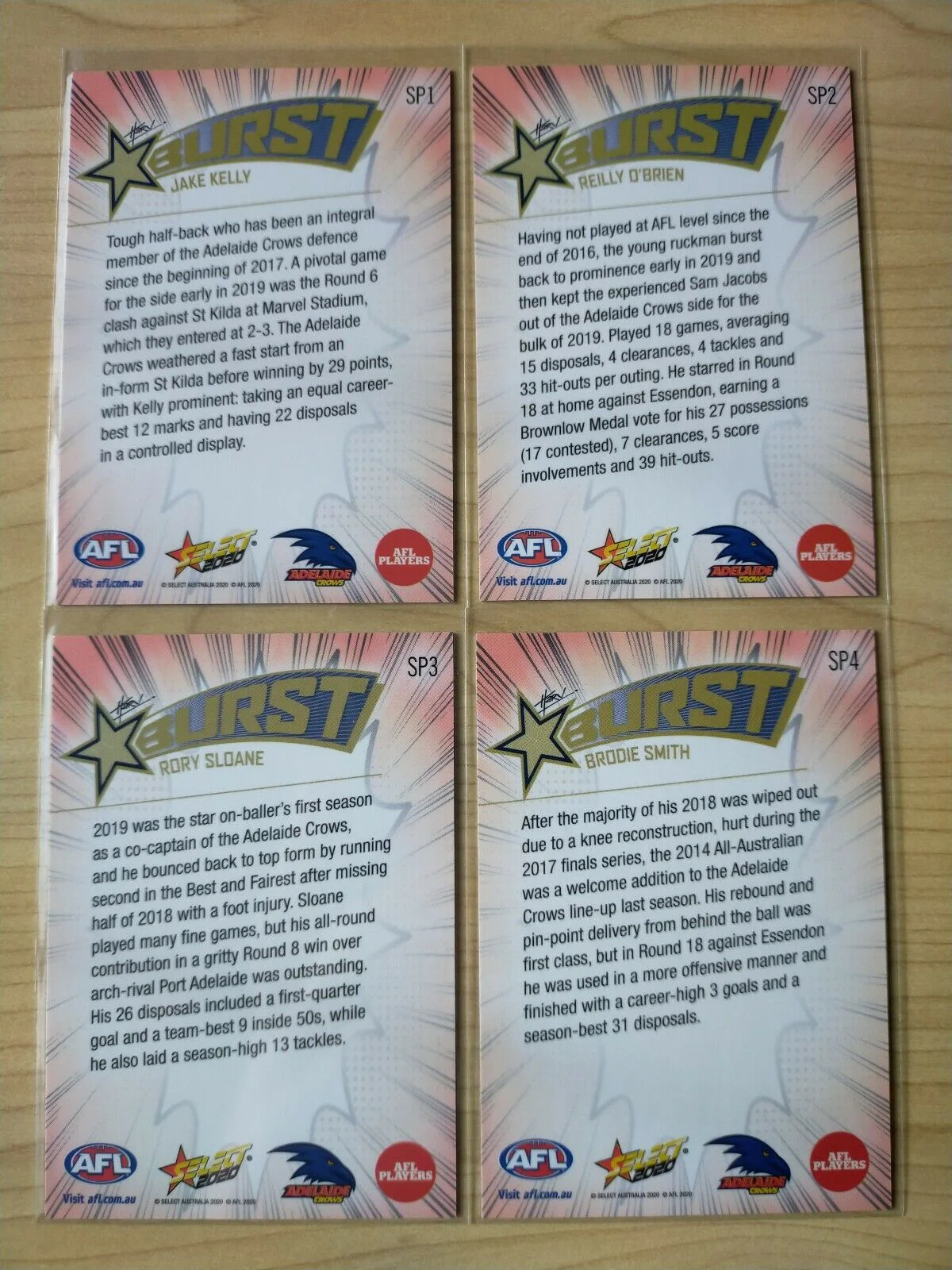 2020 Select Footy Stars Explosion Starburst Team Set Adelaide - Image 2