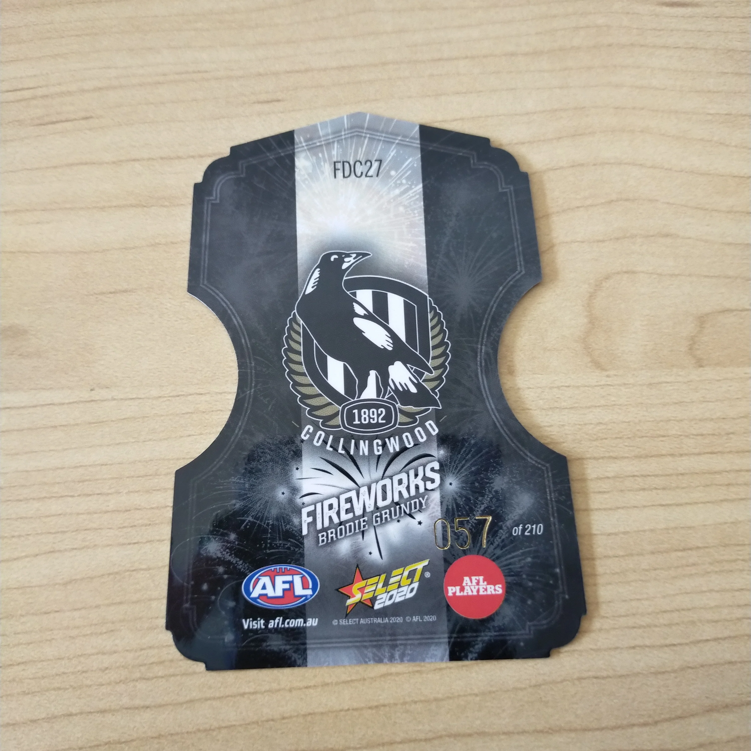 2020 Select Footy Stars Fireworks Brodie Grundy Collingwood No. 057/210 - Image 2