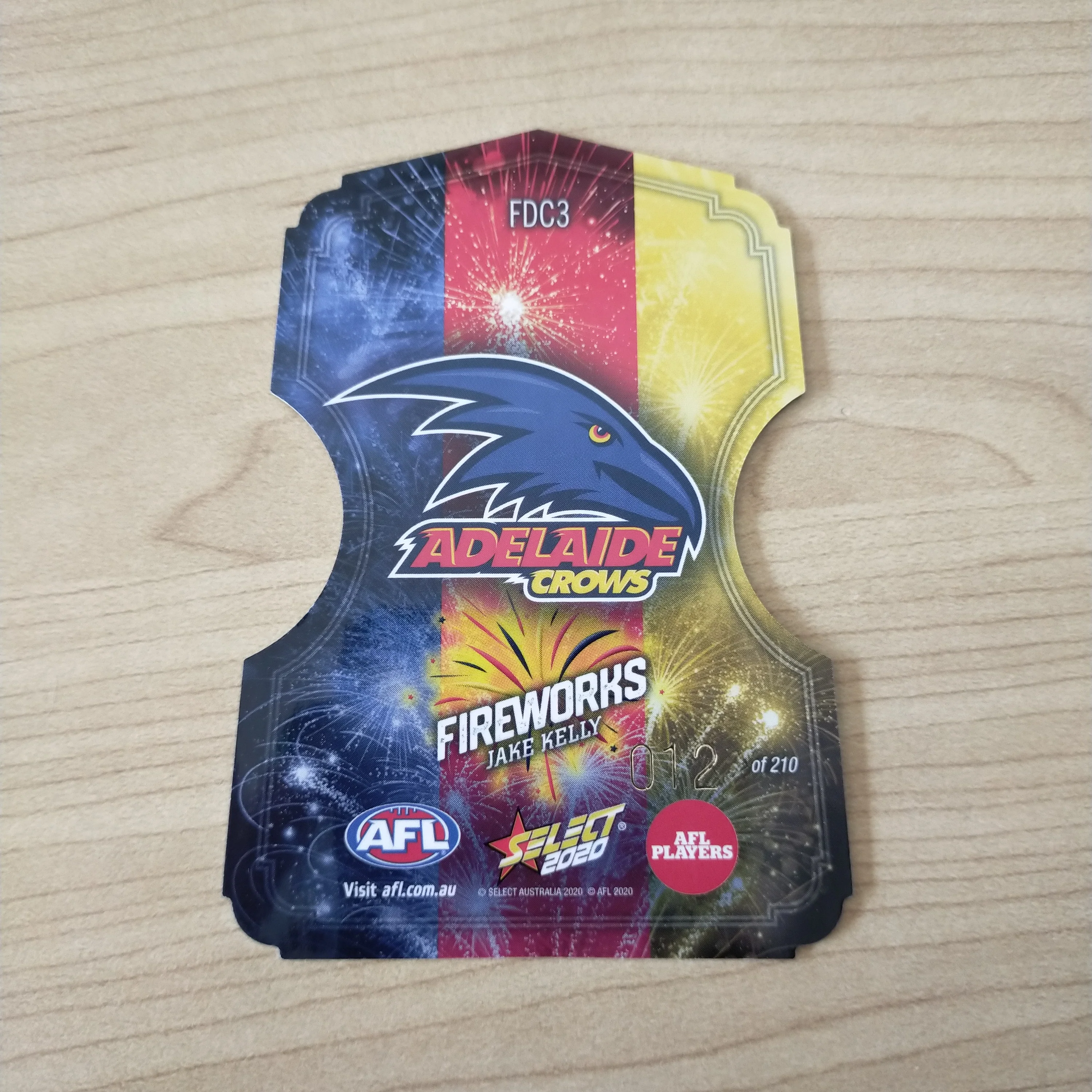 2020 Select Footy Stars Fireworks Jake Kelly Adelaide No. 012/210 - Image 2
