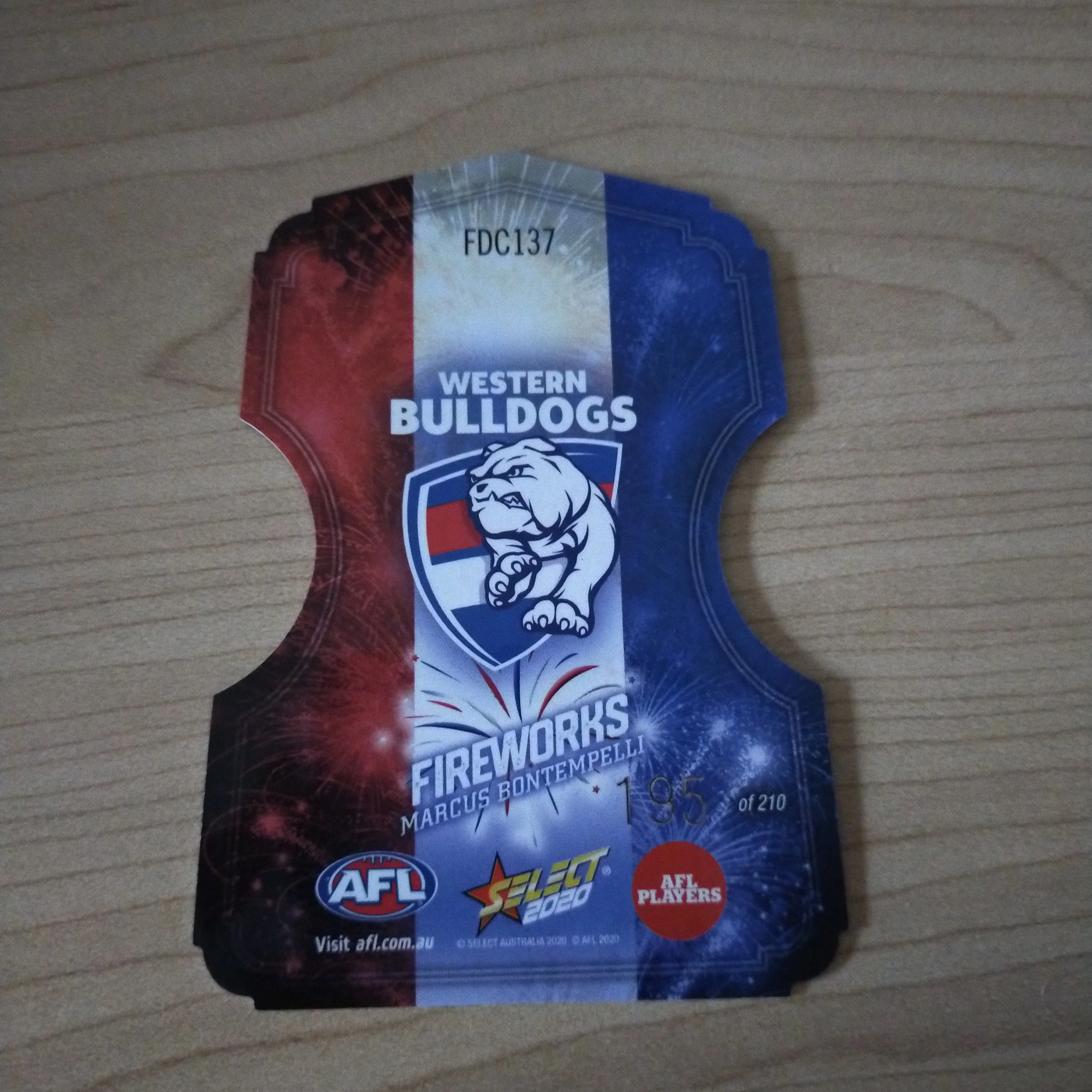2020 Select Footy Stars Fireworks Marcus Bontempelli Western Bulldogs No. 195/210 - Image 2