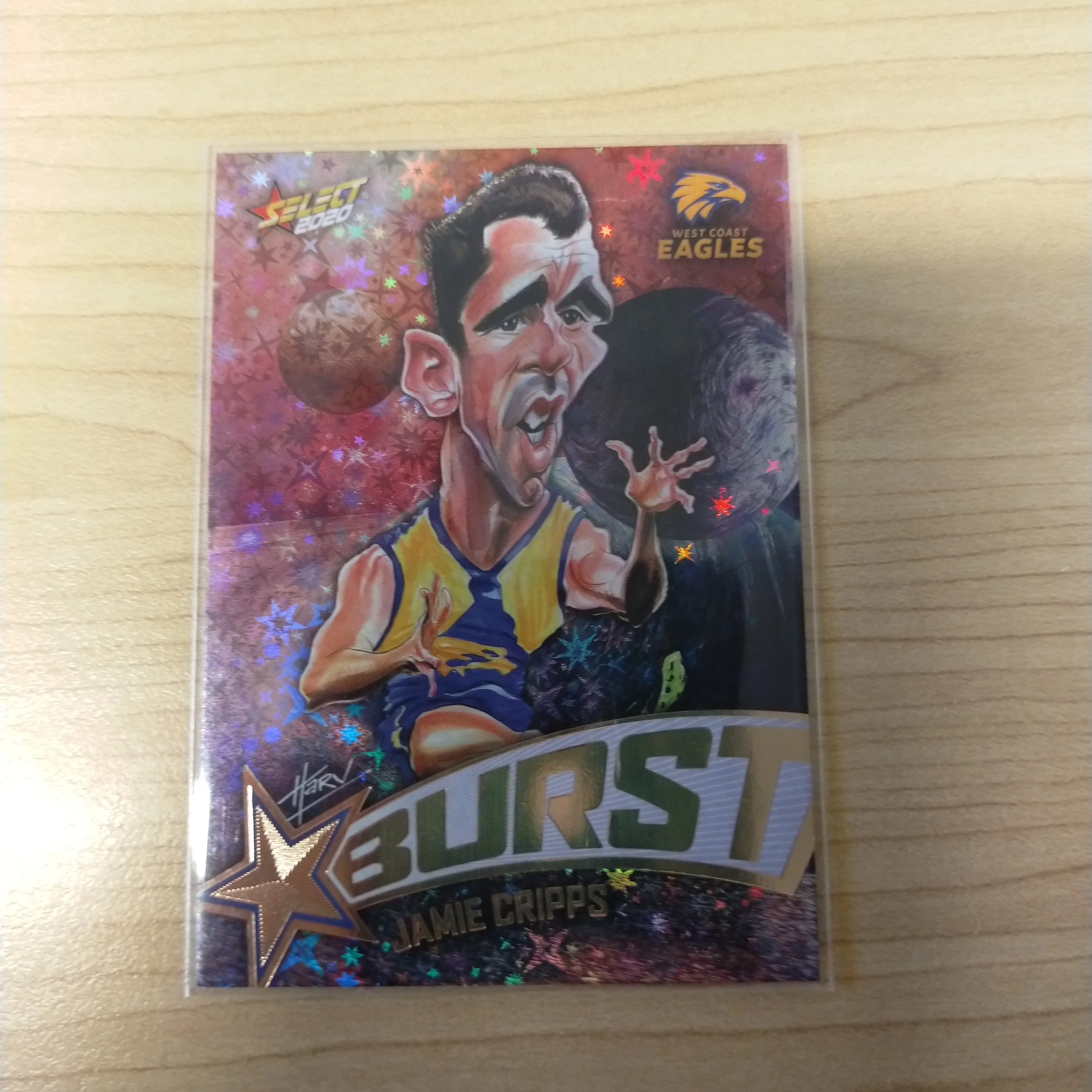 2020 Select Footy Stars Galactic Starburst West Coast Jamie Cripps No. 043/210