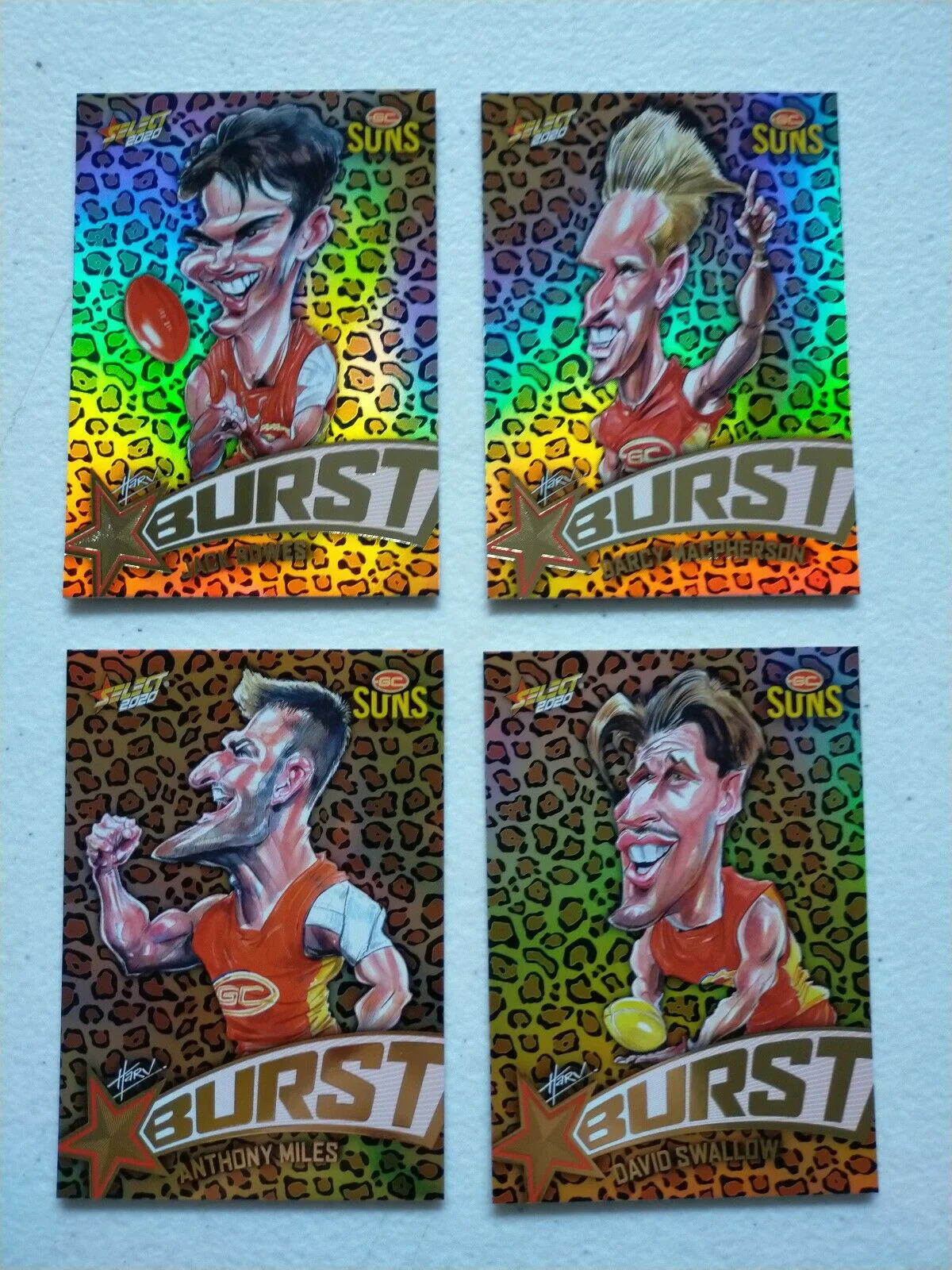 2020 Select Footy Stars Leopard Star Bursts GC Suns Team Set