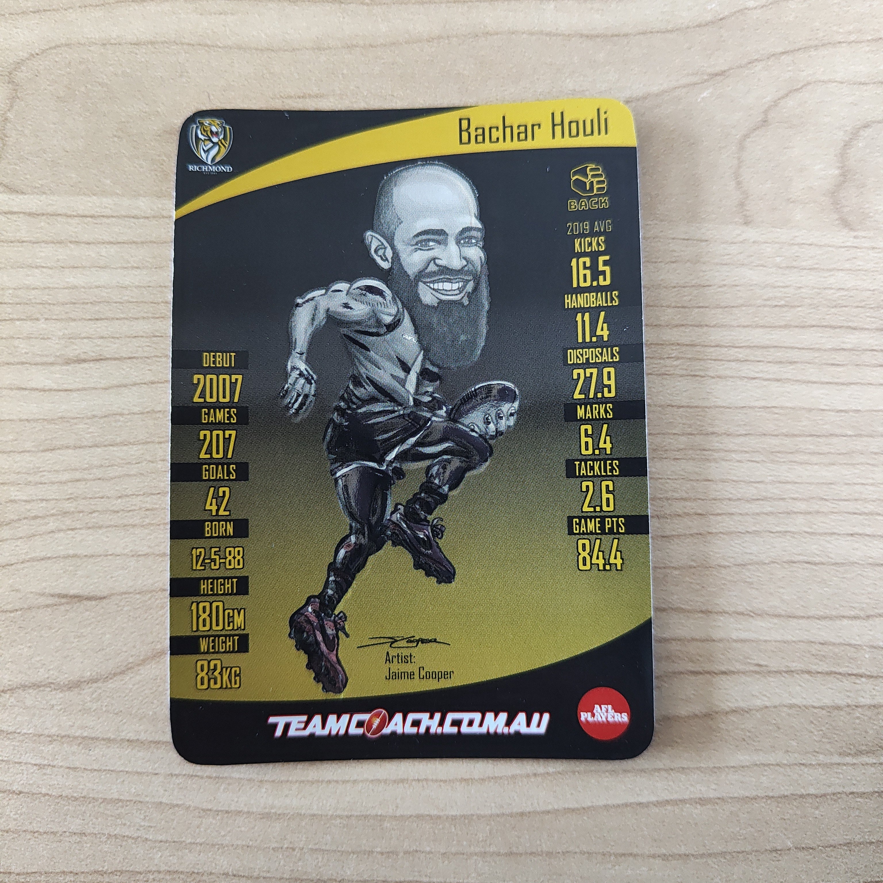 2020 Teamcoach Gold Magic Wildcard Bachar Houli Richmond MW-14 - Image 2