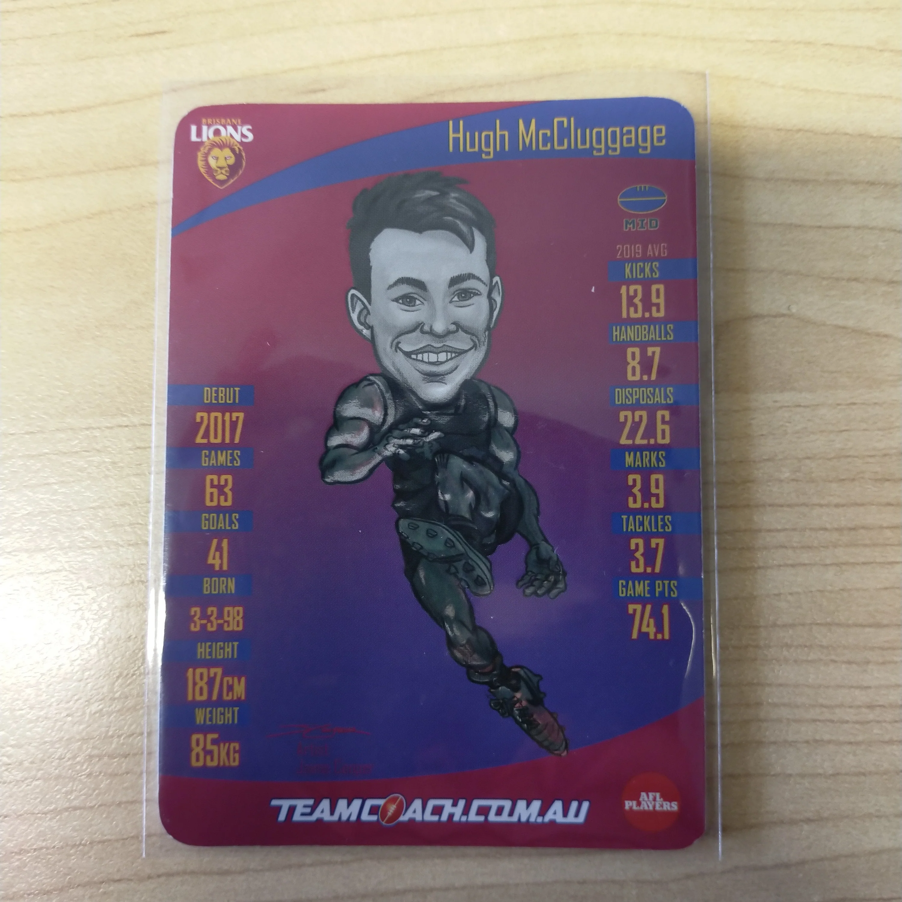 2020 Teamcoach Magic Wildcard Hugh McCluggage Brisbane MW-02 - Image 2