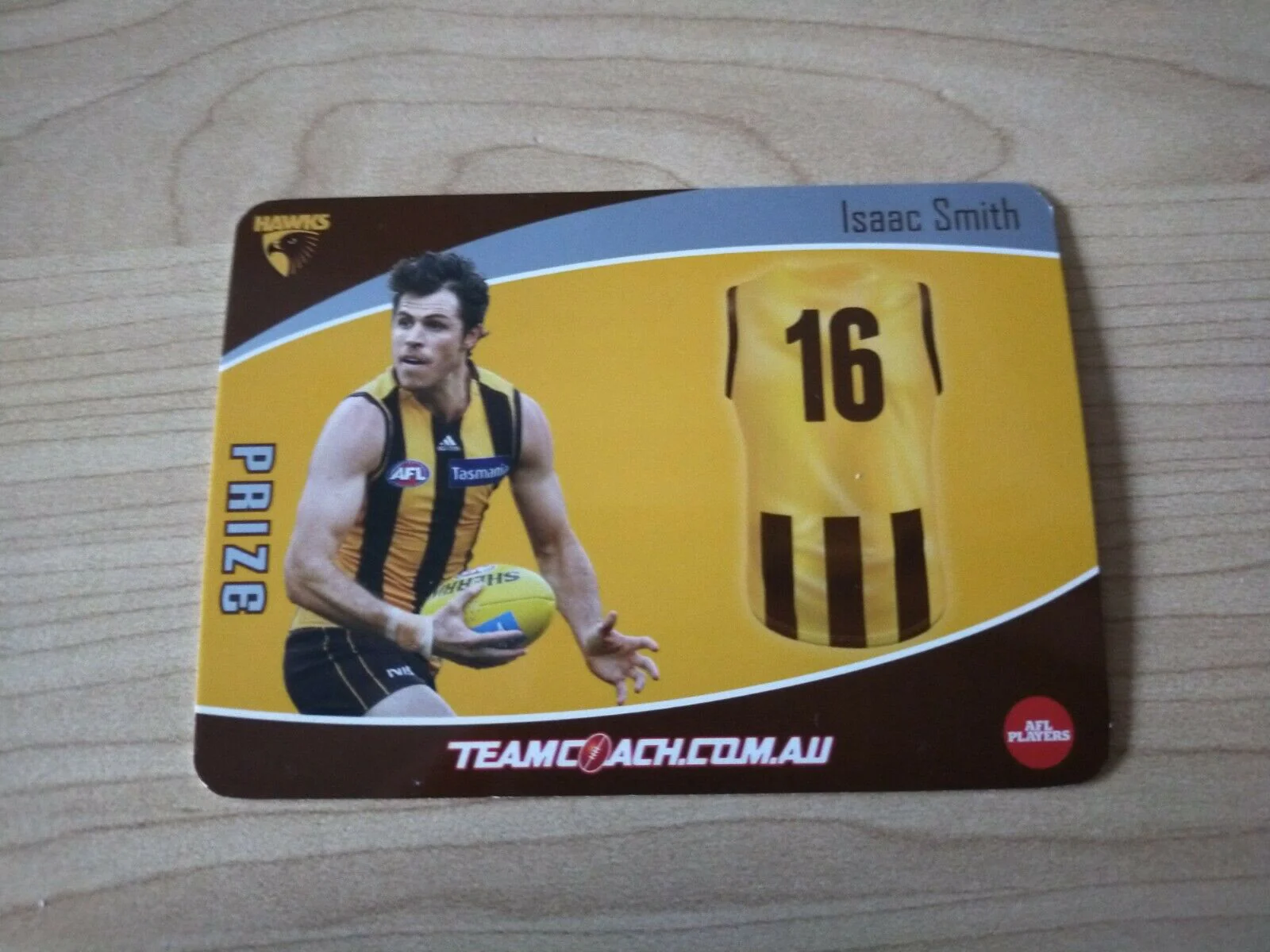 2020 Teamcoach Prize Football Card Isaac Smith Hawthorn P-10a - Image 2