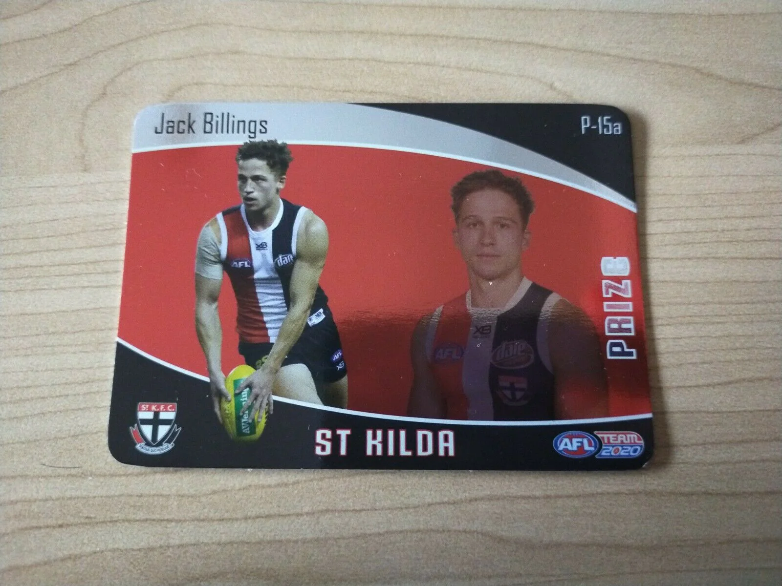 2020 Teamcoach Prize Football Card Jack Billings St Kilda P-15a