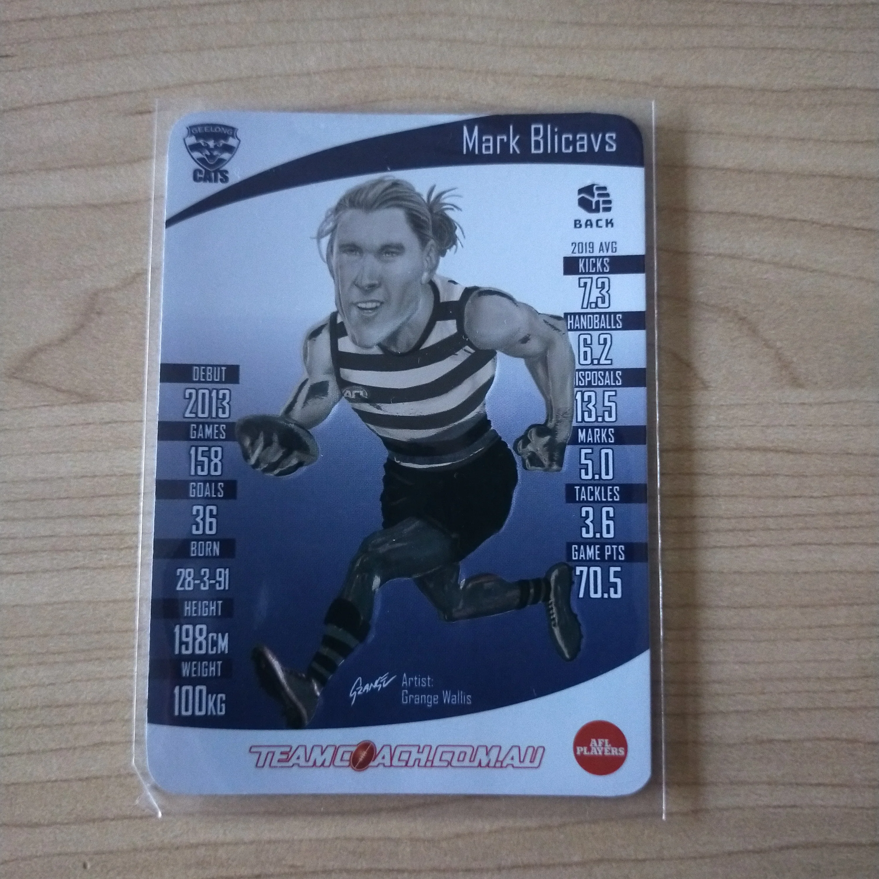 2020 Teamcoach Star Wildcard Mark Blicavs Geelong - Image 2