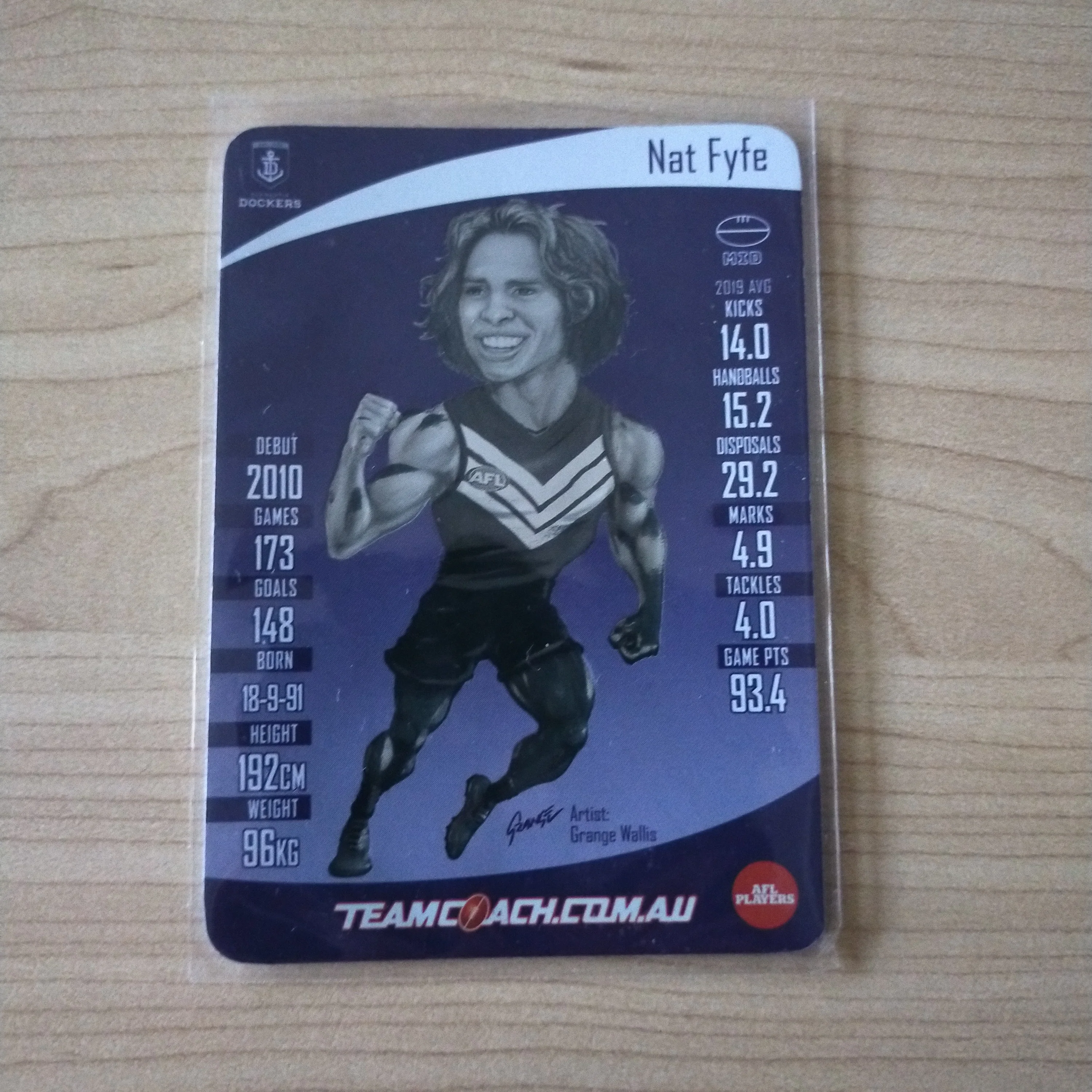 2020 Teamcoach Star Wildcard Nat Fyfe Fremantle - Image 2
