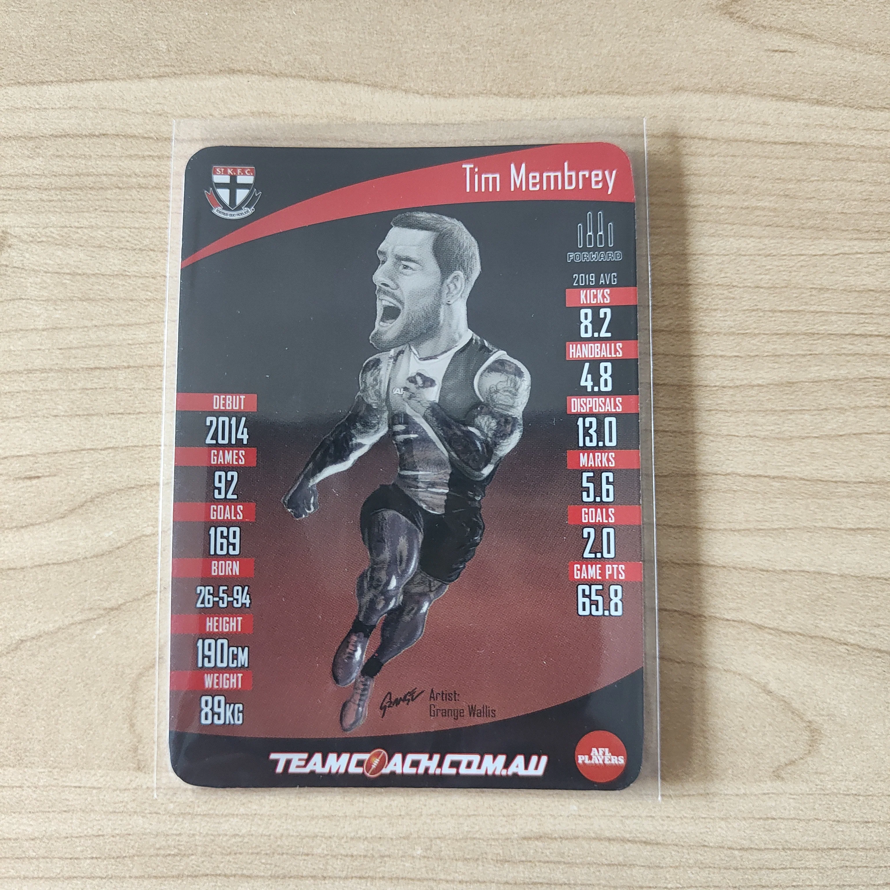 2020 Teamcoach Star Wildcard Tim Membrey St Kilda SW-15 - Image 2
