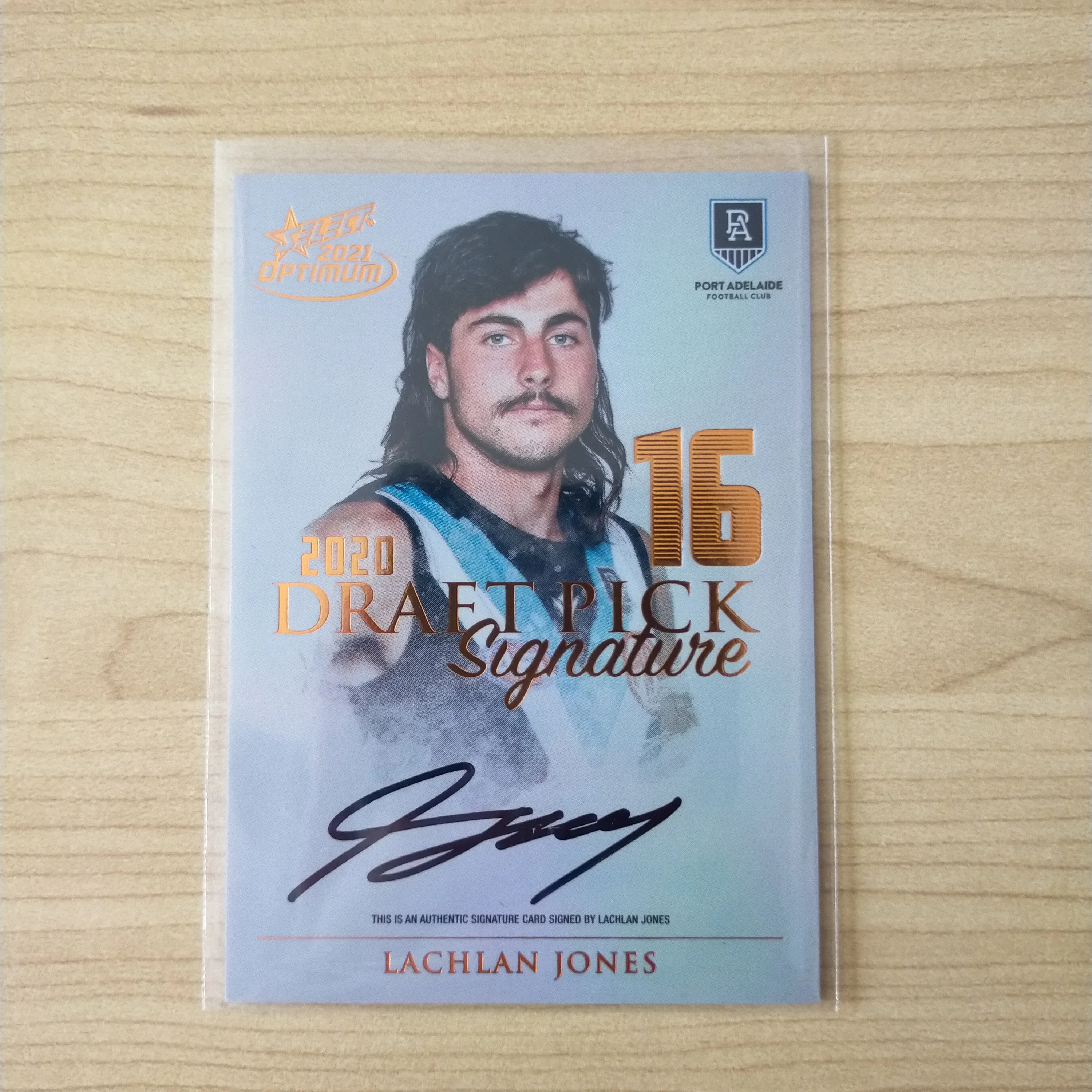 2021 AFL Optimum Copper Draft Pick Signature Lachlan Jones No.041/170
