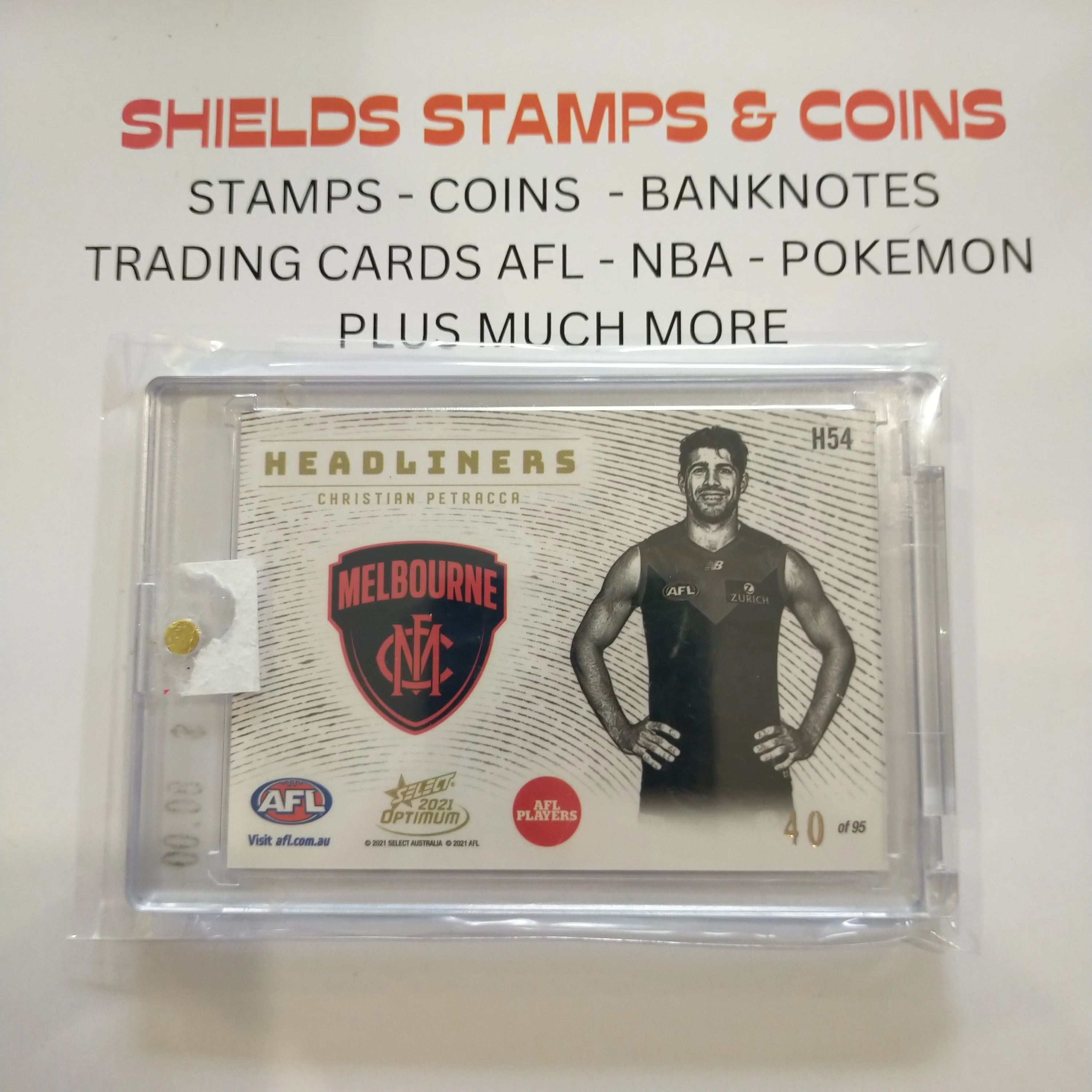 2021 AFL Optimum Headliners Christian Petracca Melbourne No.40/95 - Image 2