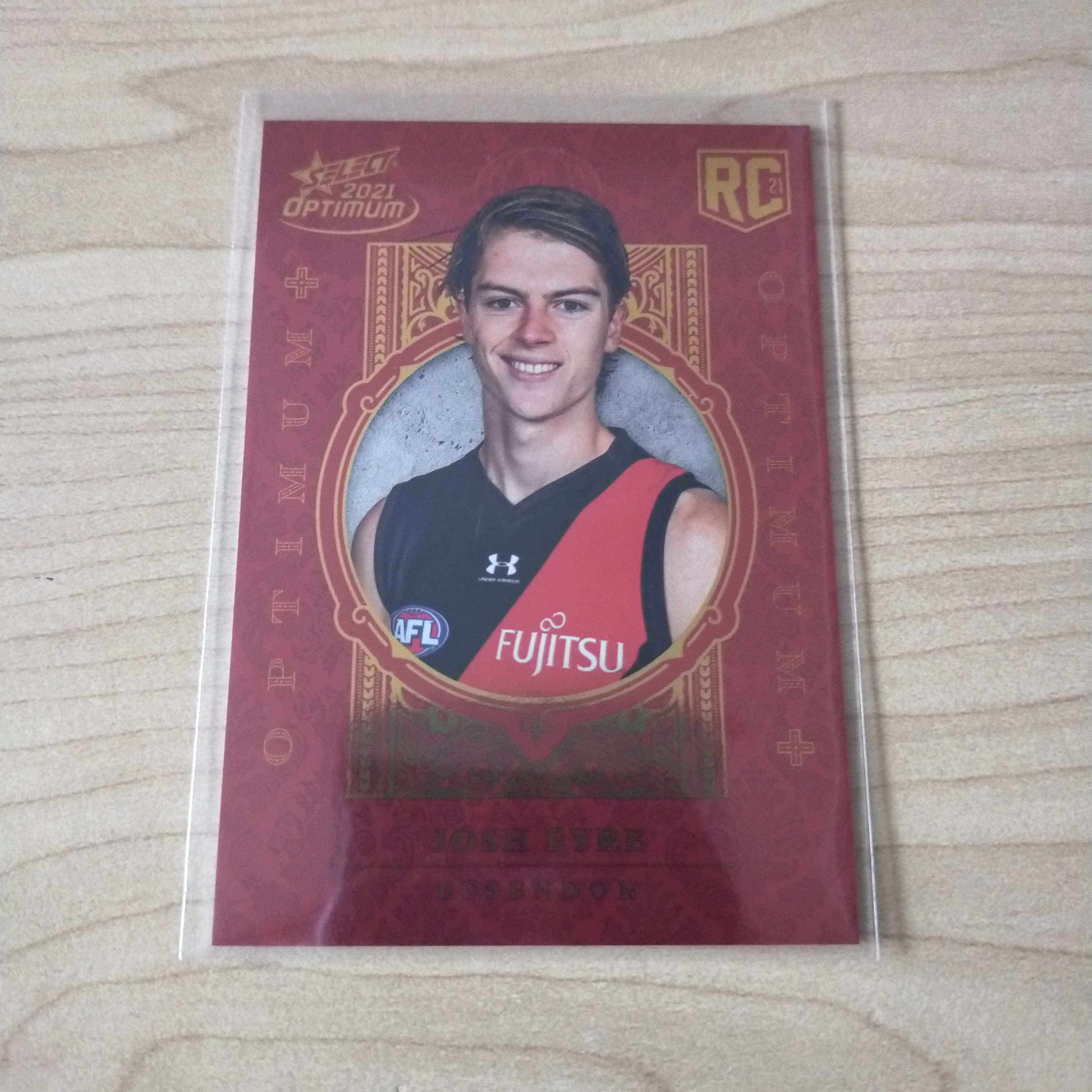 2021 AFL Optimum Plus Rookie Card Josh Eyre Essendon No.210/455