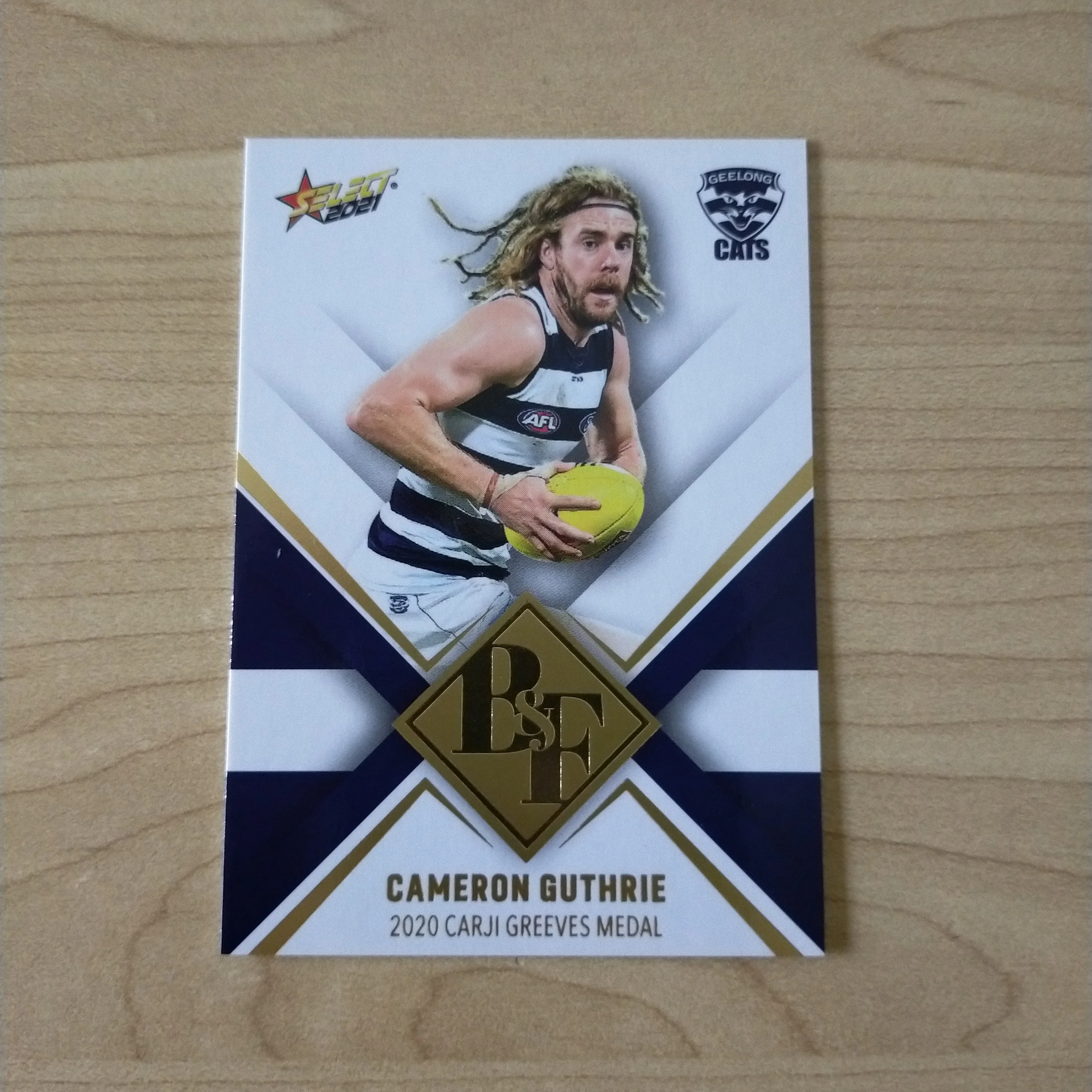2021 AFL Select Footy Stars Best & Fairest Cameron Guthrie Geelong