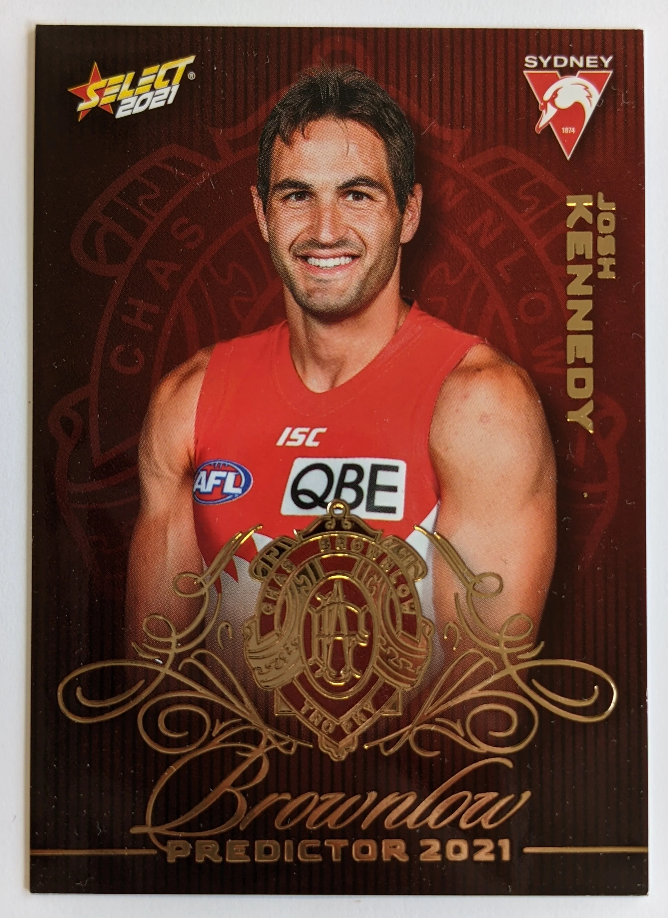 2021 AFL Select Footy Stars Brownlow Predictor Josh Kennedy Sydney 90/140