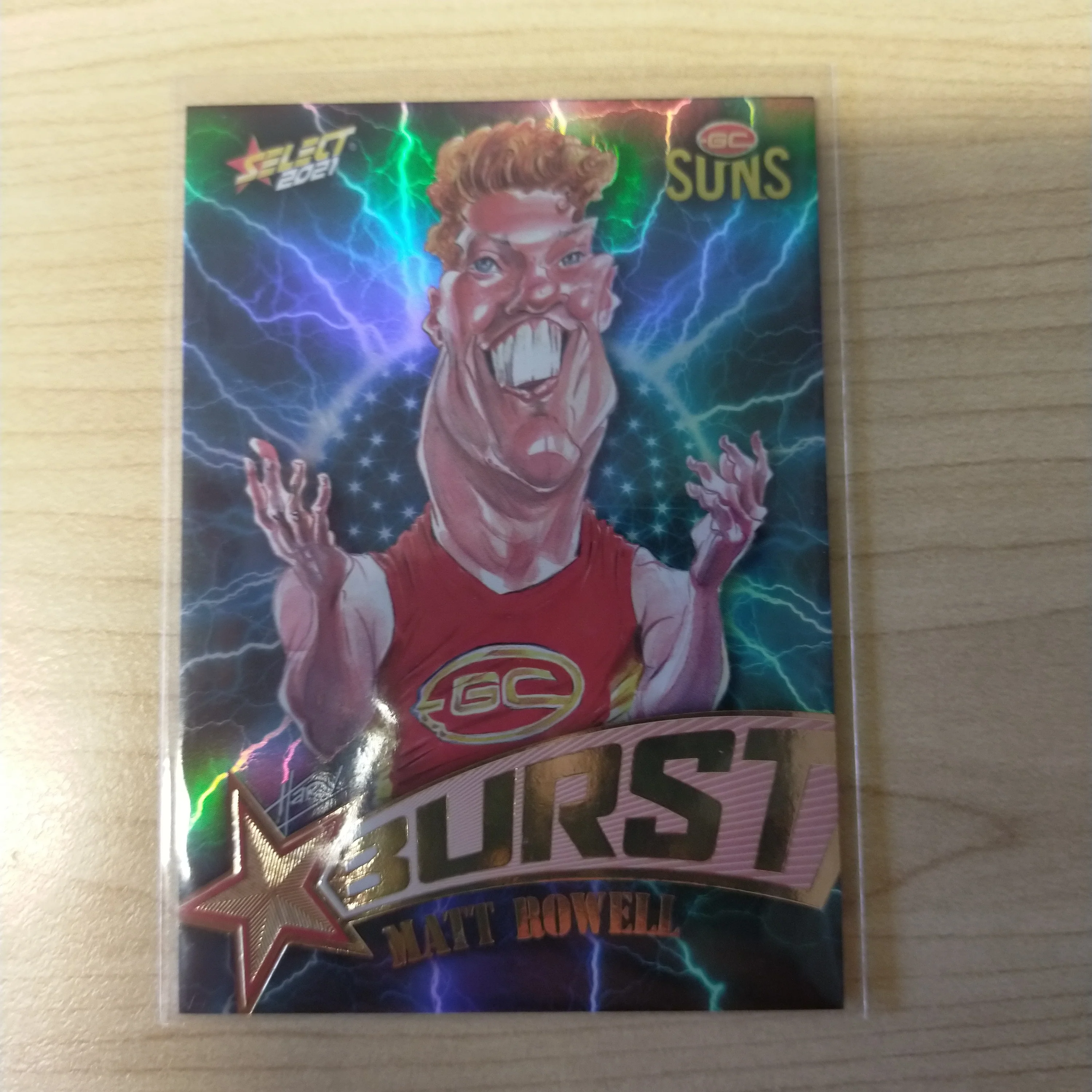 2021 AFL Select Footy Stars Lightning Star Burst Matt Rowell Gold Coast No.175/210